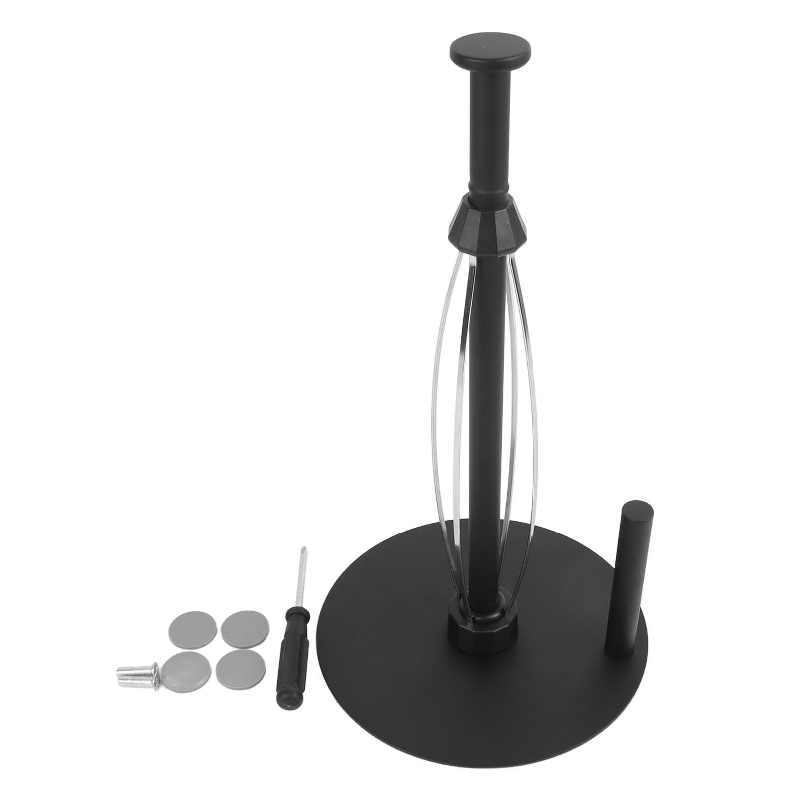 Paper Towel Holder Countertop Stainless Steel Black Perfect Tear Paper Towel Roll Holders for Bathroom Kitchen - Image 2