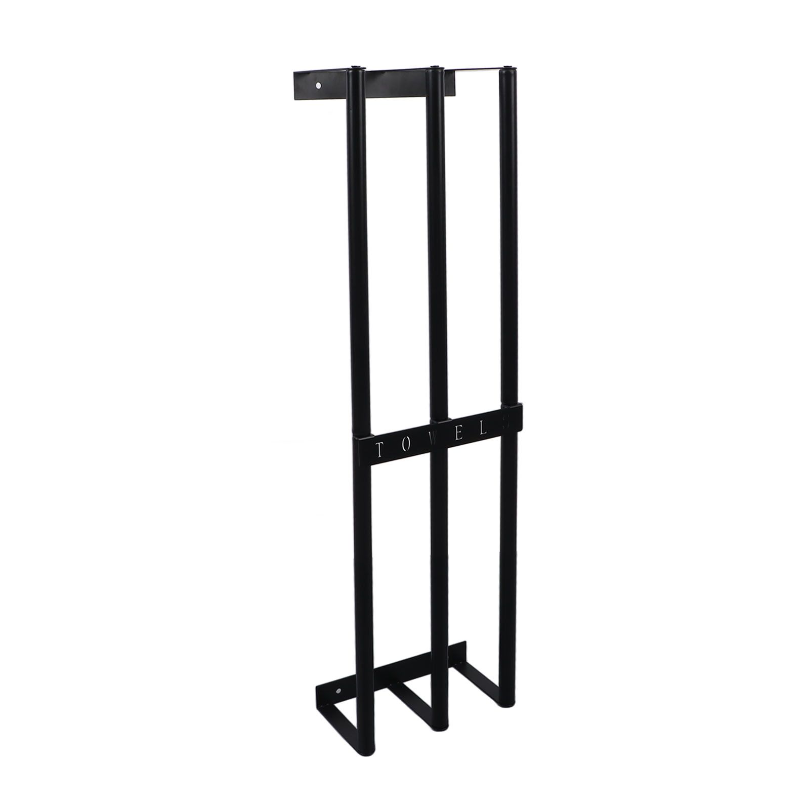 Towel Storage Rack Wall Mounted Black Iron Alloy 3 Bar Rolled Towel Holder for Bathroom - Image 2