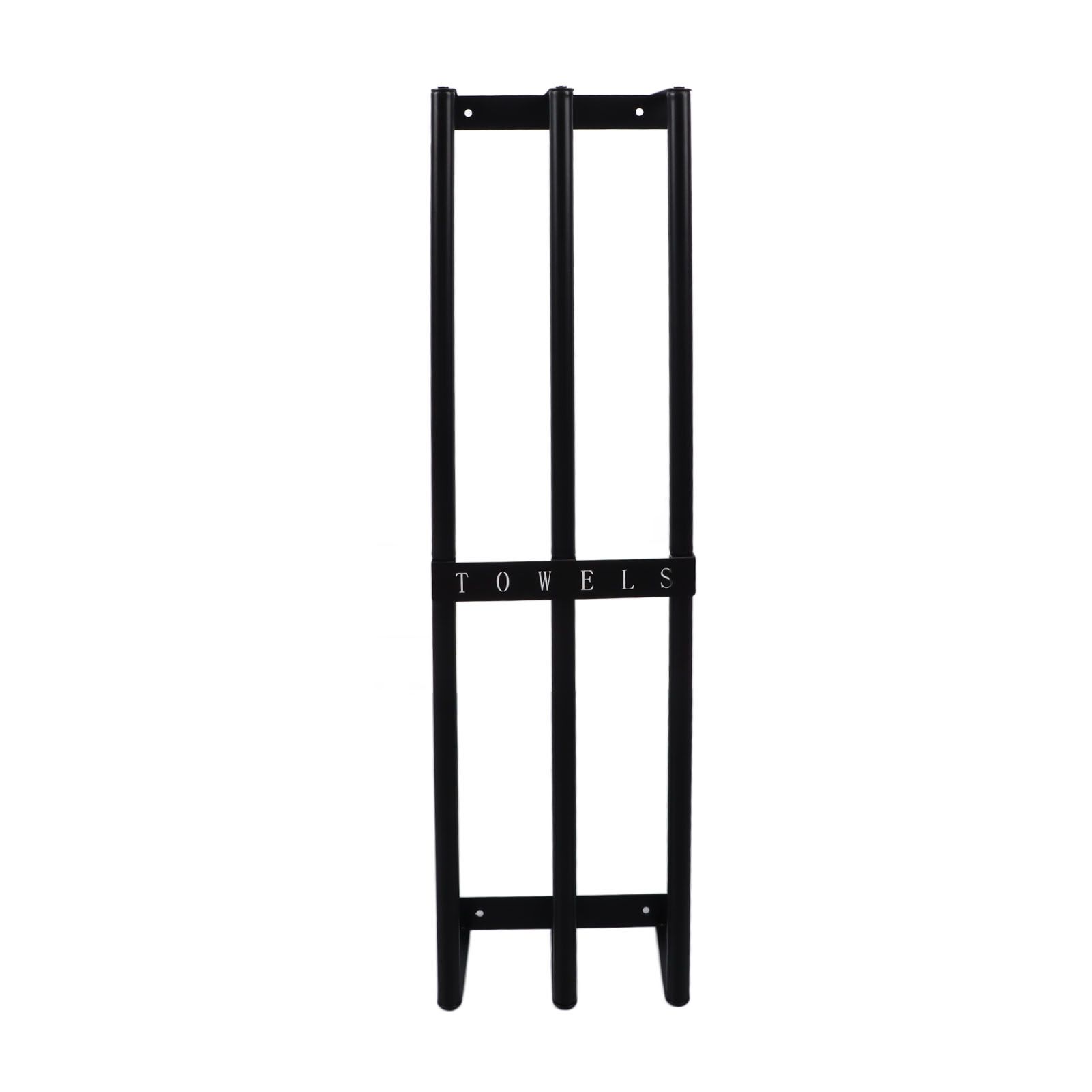 Towel Storage Rack Wall Mounted Black Iron Alloy 3 Bar Rolled Towel Holder for Bathroom - Image 3