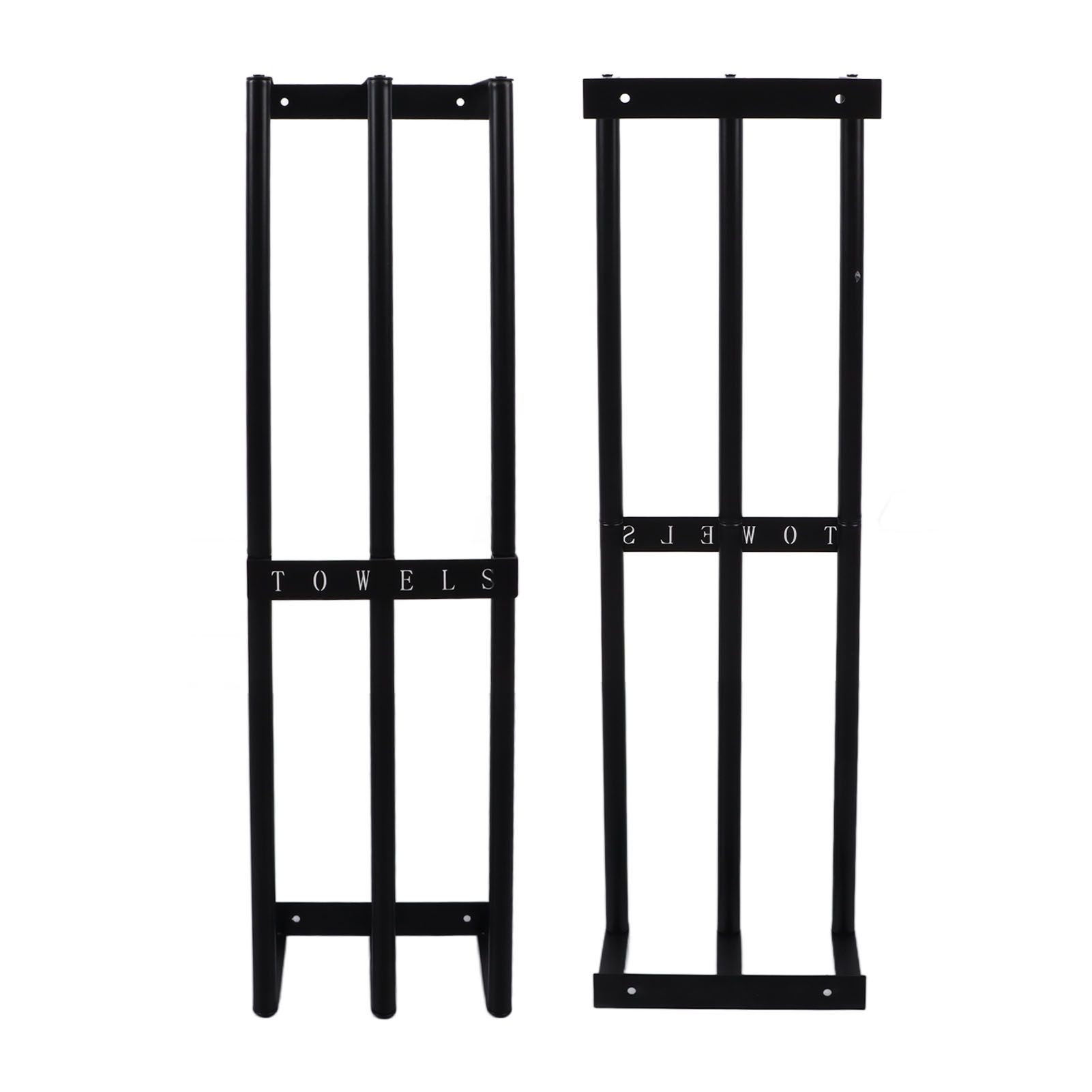Towel Storage Rack Wall Mounted Black Iron Alloy 3 Bar Rolled Towel Holder for Bathroom - Image 6