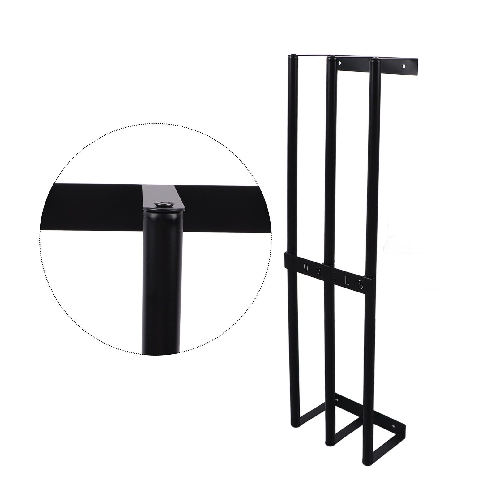 Towel Storage Rack Wall Mounted Black Iron Alloy 3 Bar Rolled Towel Holder for Bathroom - Image 7