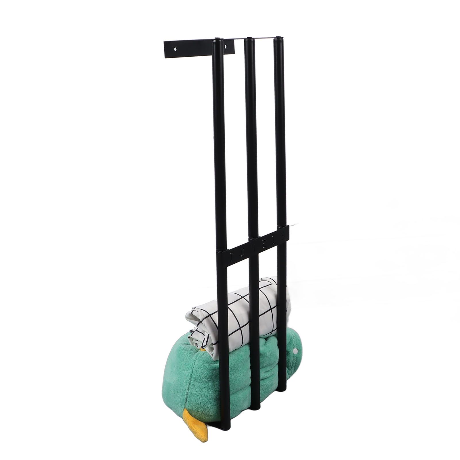 Towel Storage Rack Wall Mounted Black Iron Alloy 3 Bar Rolled Towel Holder for Bathroom - Image 8