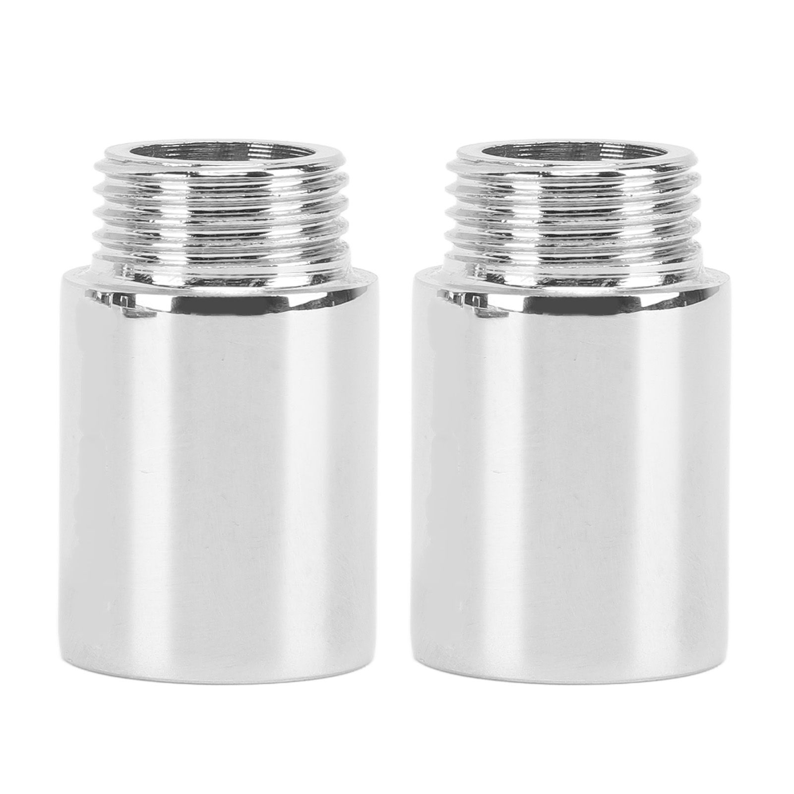 2PCS Shower Arm Extension Stainless Steel Chrome Plating Shower Head Extension Pipe for Bathroom 3cm/1.2in - Image 1