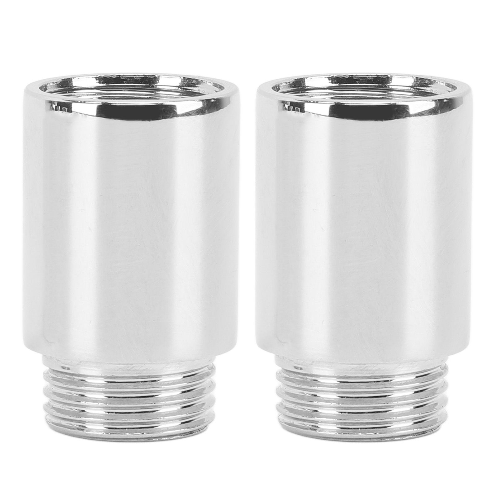 2PCS Shower Arm Extension Stainless Steel Chrome Plating Shower Head Extension Pipe for Bathroom 3cm/1.2in - Image 2