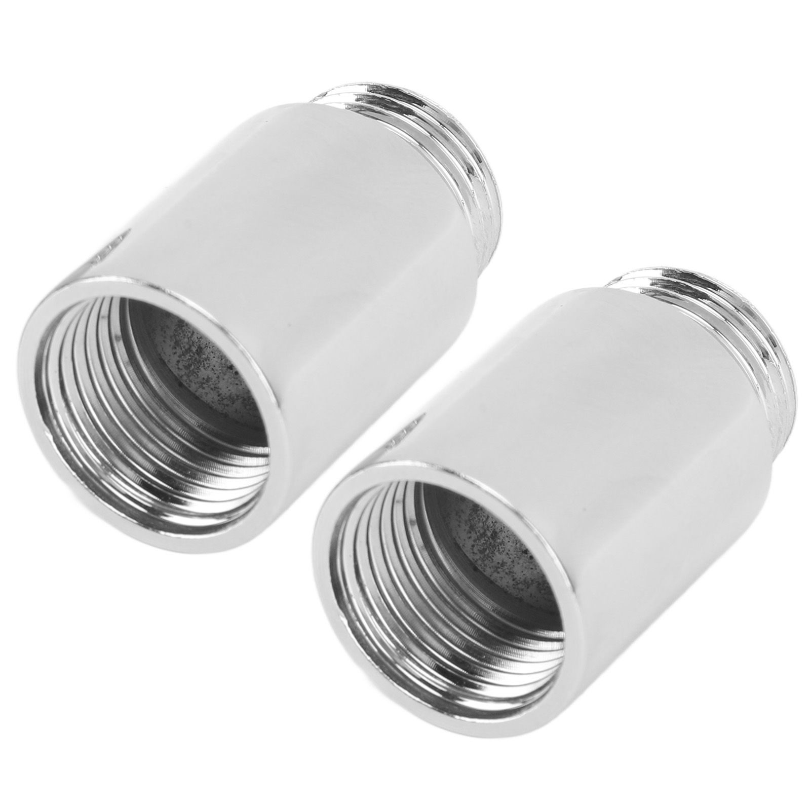 2PCS Shower Arm Extension Stainless Steel Chrome Plating Shower Head Extension Pipe for Bathroom 3cm/1.2in - Image 3