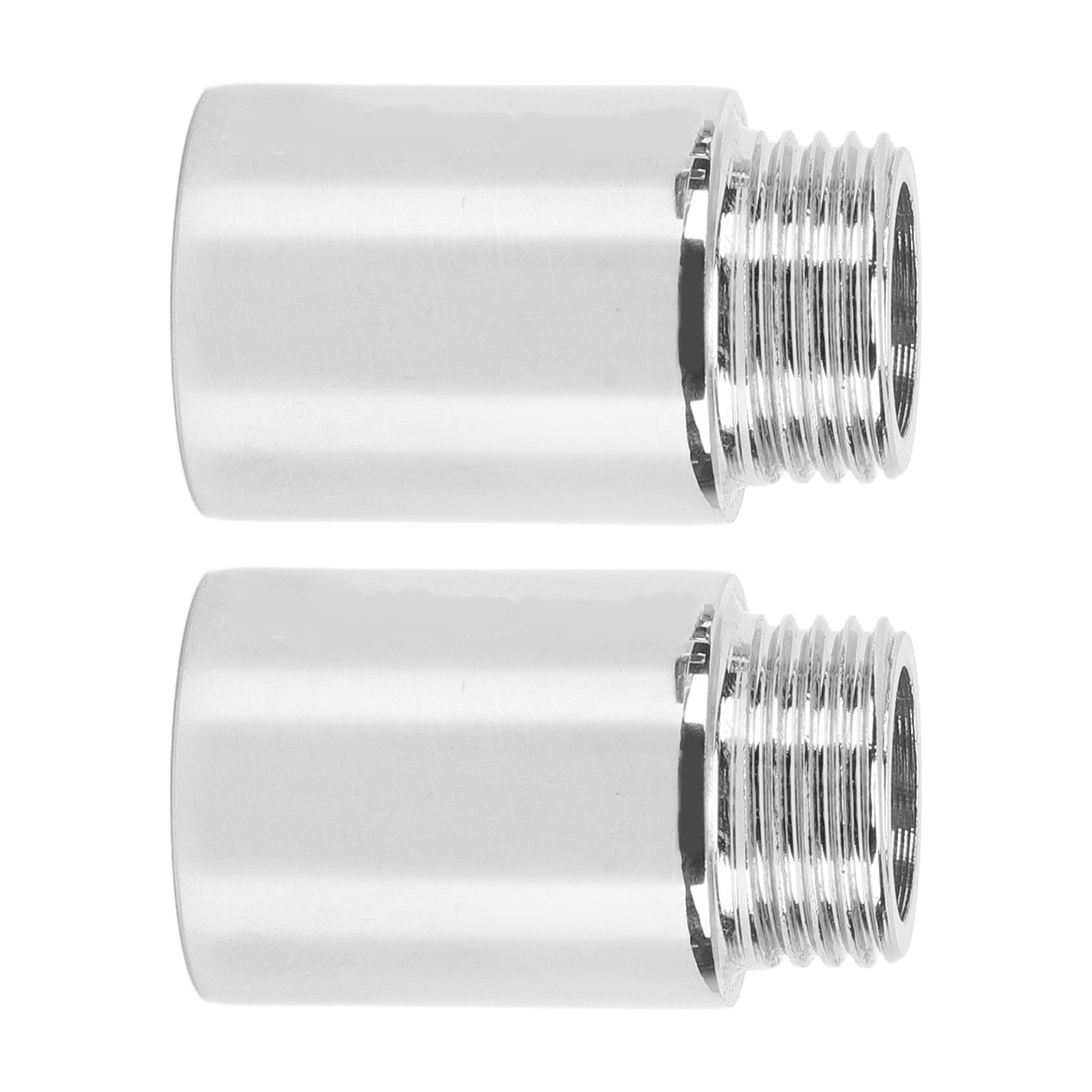 2PCS Shower Arm Extension Stainless Steel Chrome Plating Shower Head Extension Pipe for Bathroom 3cm/1.2in - Image 7