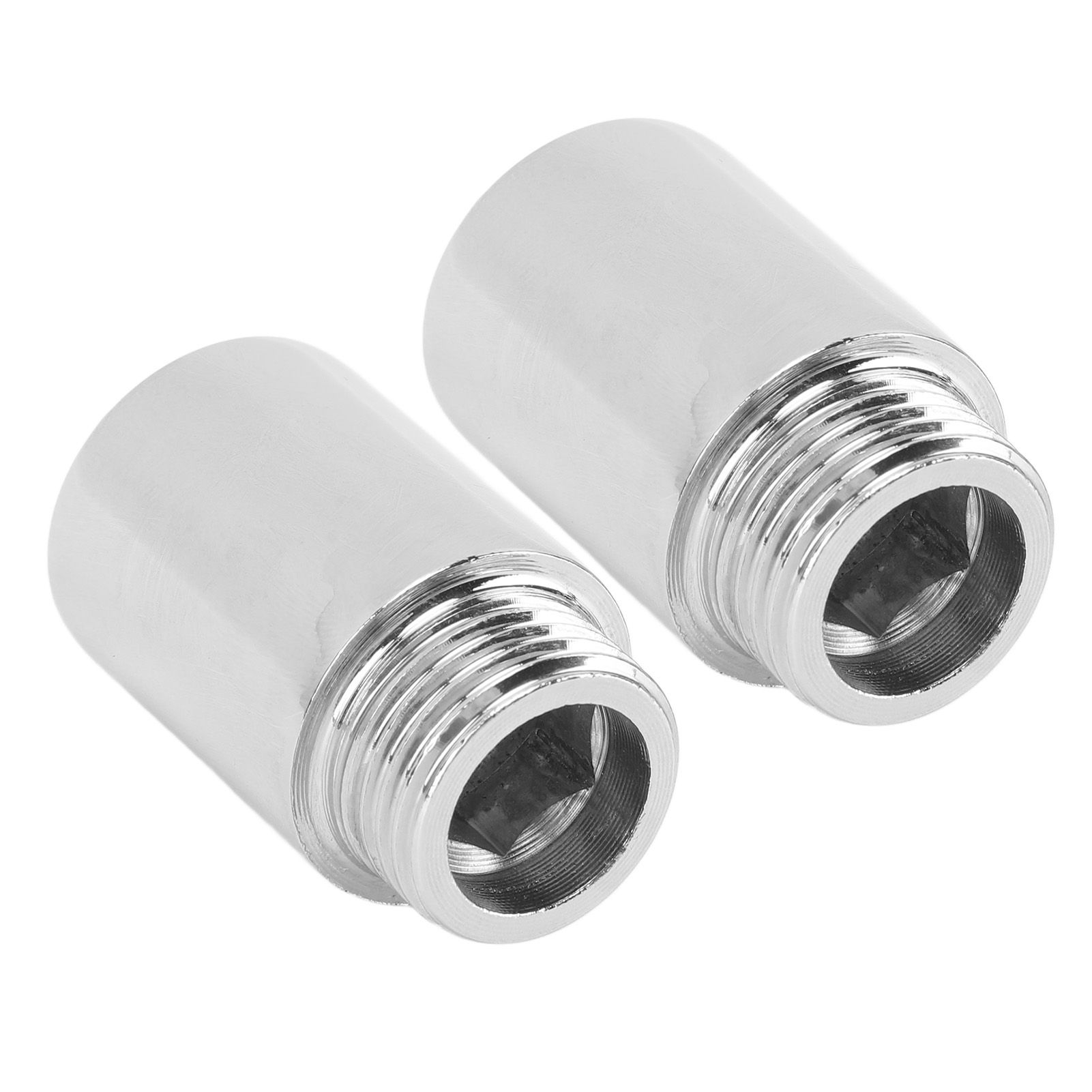 2PCS Shower Arm Extension Stainless Steel Chrome Plating Shower Head Extension Pipe for Bathroom 3cm/1.2in - Image 8