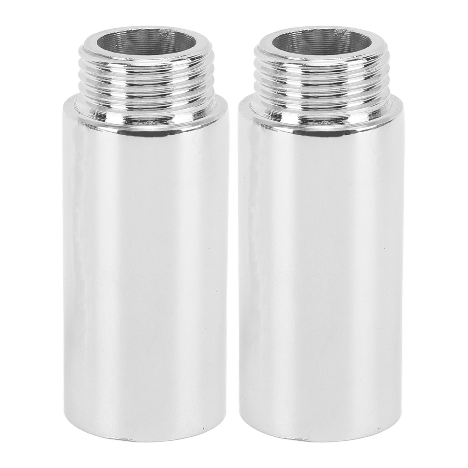 2PCS Shower Arm Extension Stainless Steel Chrome Plating Shower Head Extension Pipe for Bathroom 5.1cm/2in - Image 1