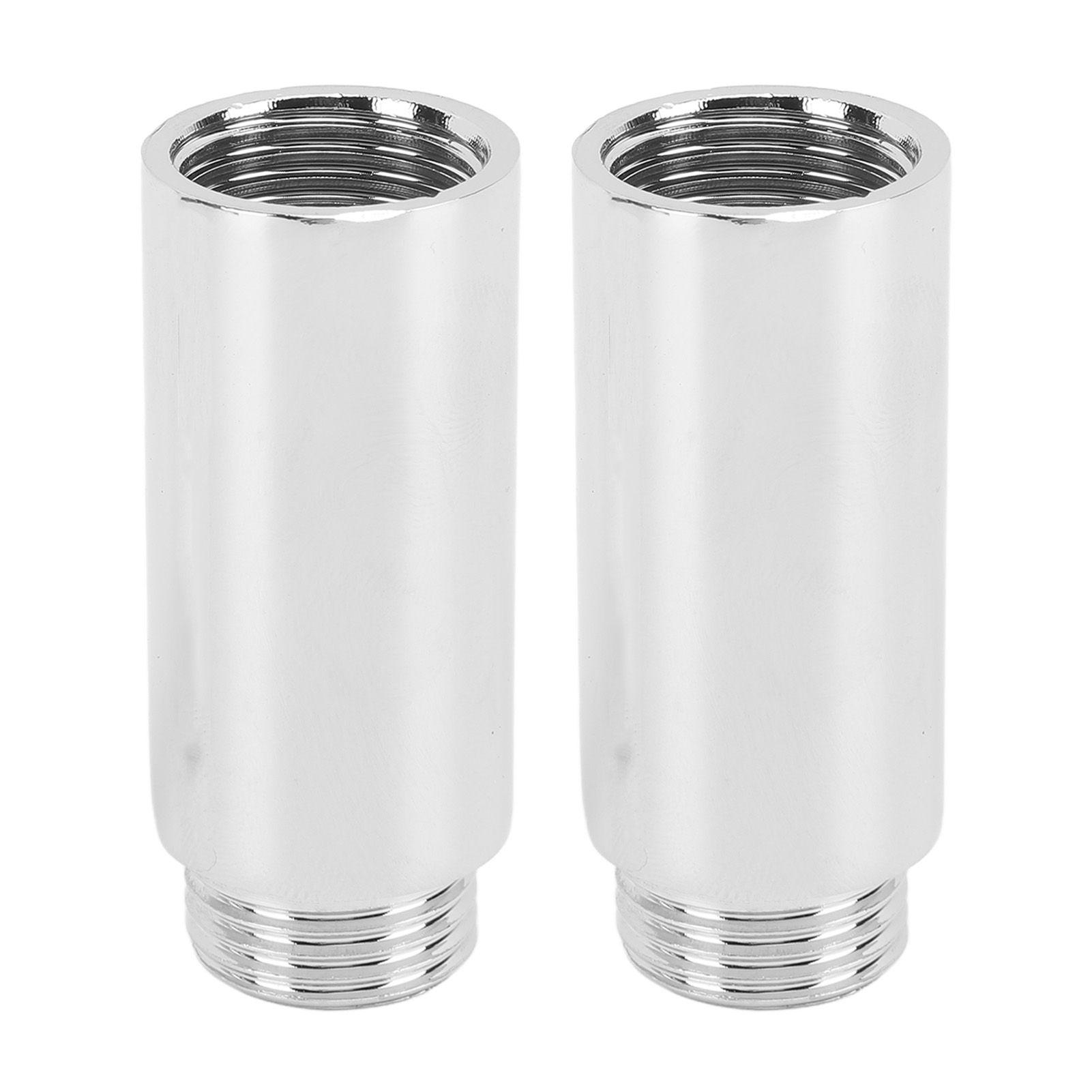 2PCS Shower Arm Extension Stainless Steel Chrome Plating Shower Head Extension Pipe for Bathroom 5.1cm/2in - Image 2