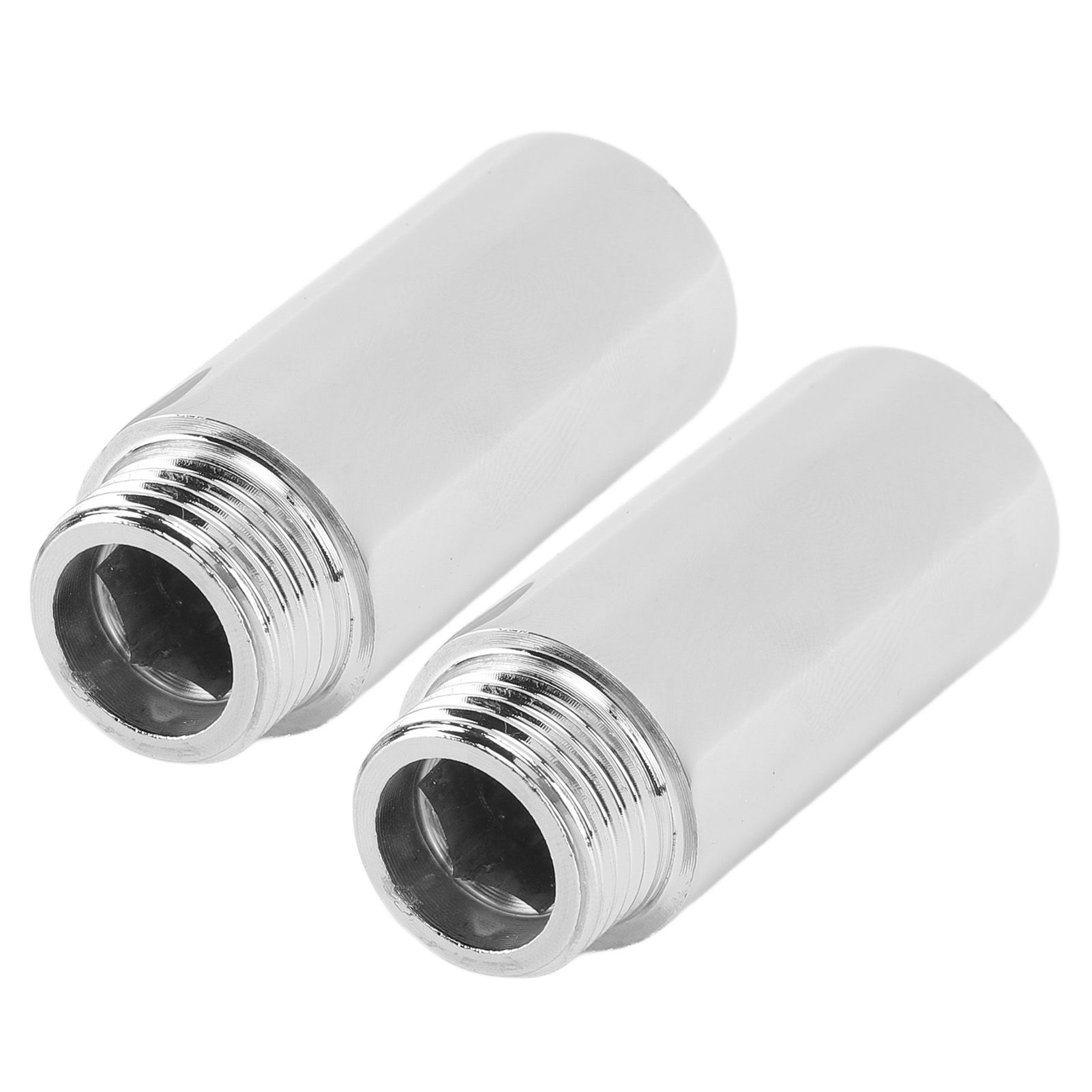 2PCS Shower Arm Extension Stainless Steel Chrome Plating Shower Head Extension Pipe for Bathroom 5.1cm/2in - Image 4