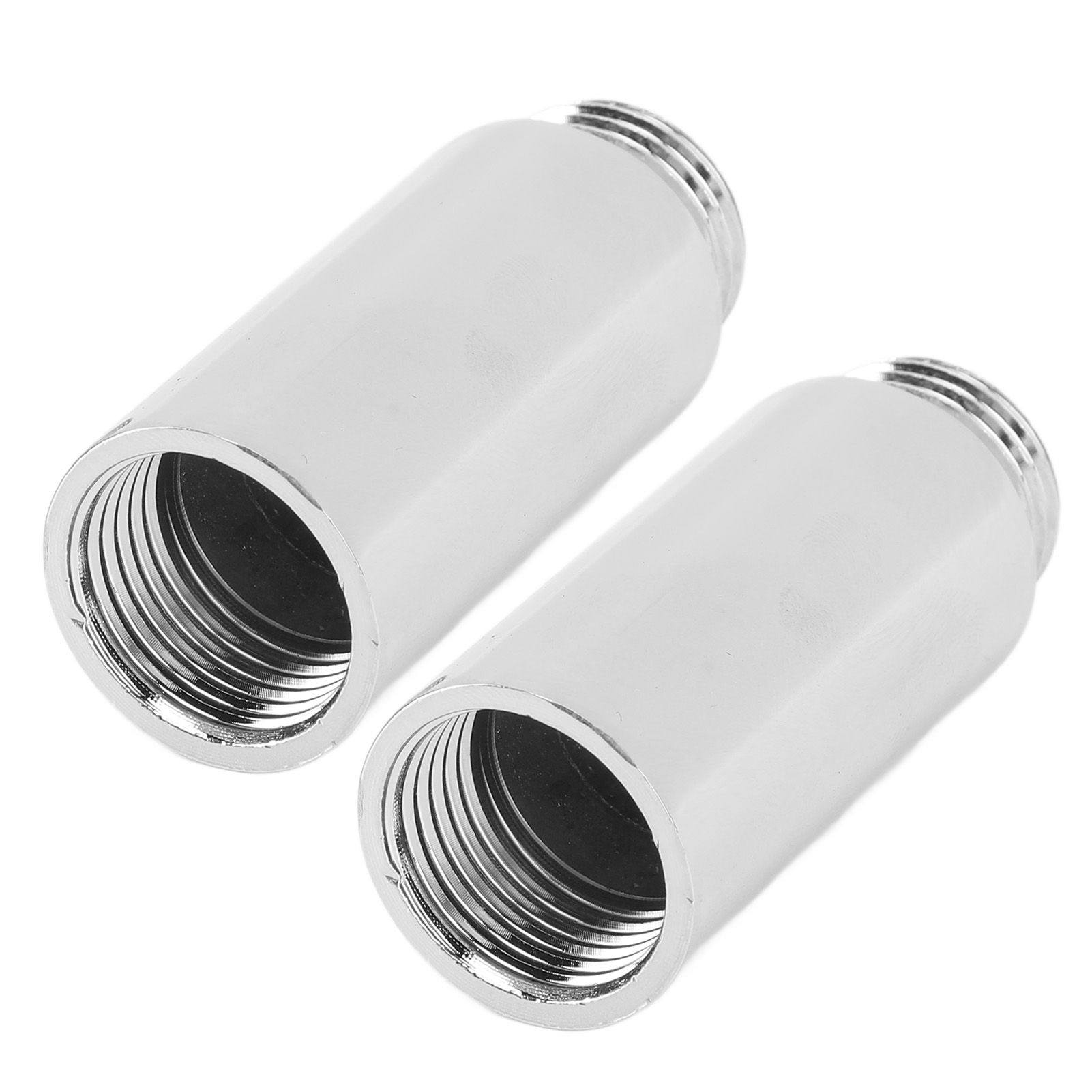 2PCS Shower Arm Extension Stainless Steel Chrome Plating Shower Head Extension Pipe for Bathroom 5.1cm/2in - Image 7