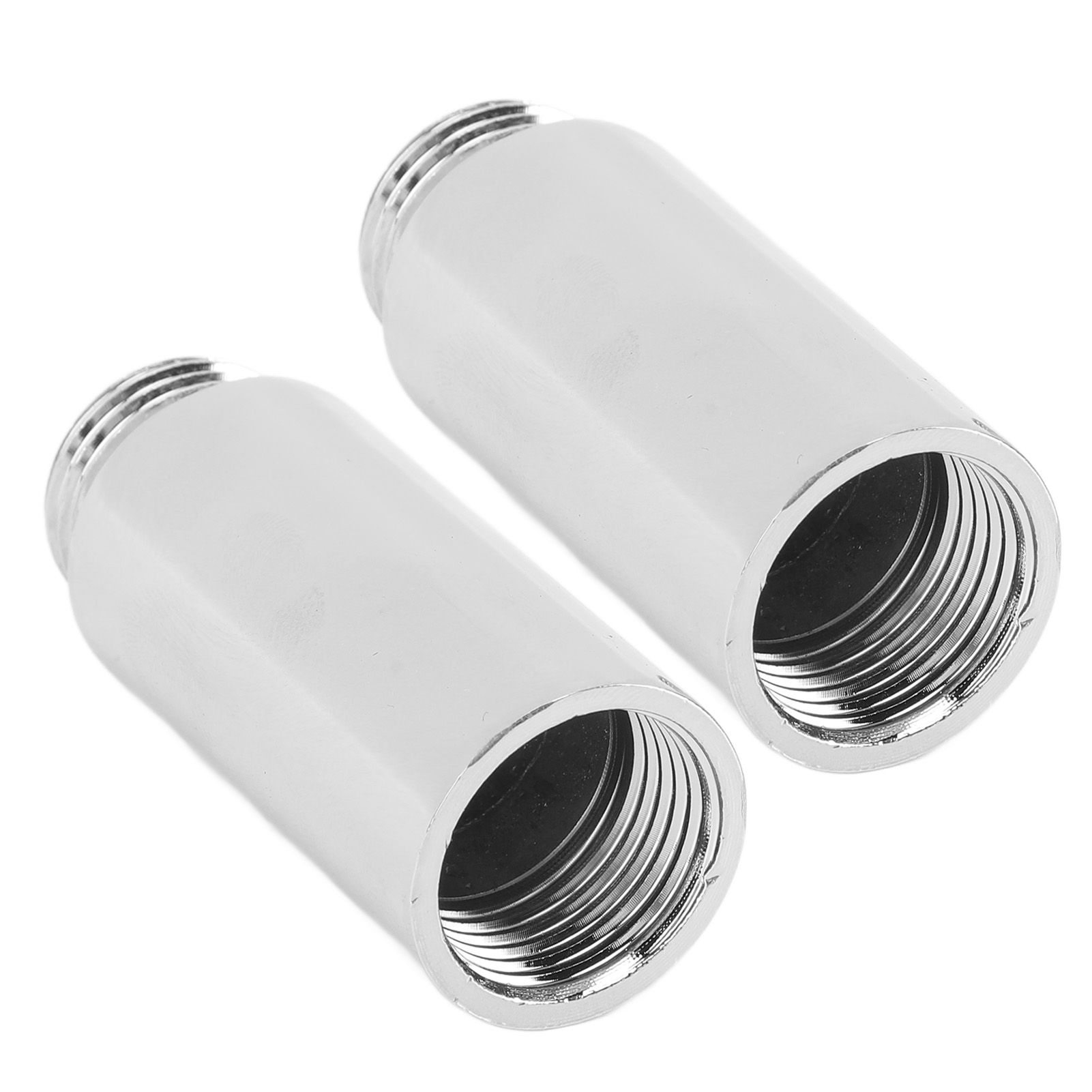 2PCS Shower Arm Extension Stainless Steel Chrome Plating Shower Head Extension Pipe for Bathroom 5.1cm/2in - Image 8