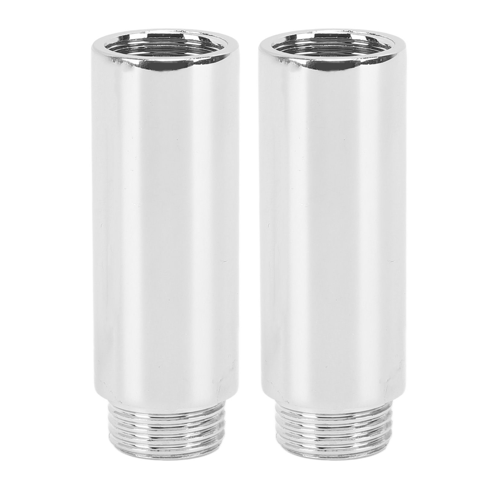 2PCS Shower Arm Extension Stainless Steel Chrome Plating Shower Head Extension Pipe for Bathroom 6.1cm/2.4in - Image 2