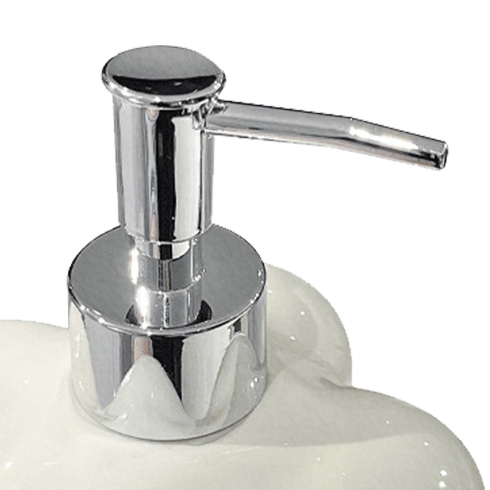 Cloud Press Pump Bottle Ceramic Reusable Decoration Refillable Cloud Shape Dispenser Bottle for Bathroom Milky White - Image 7