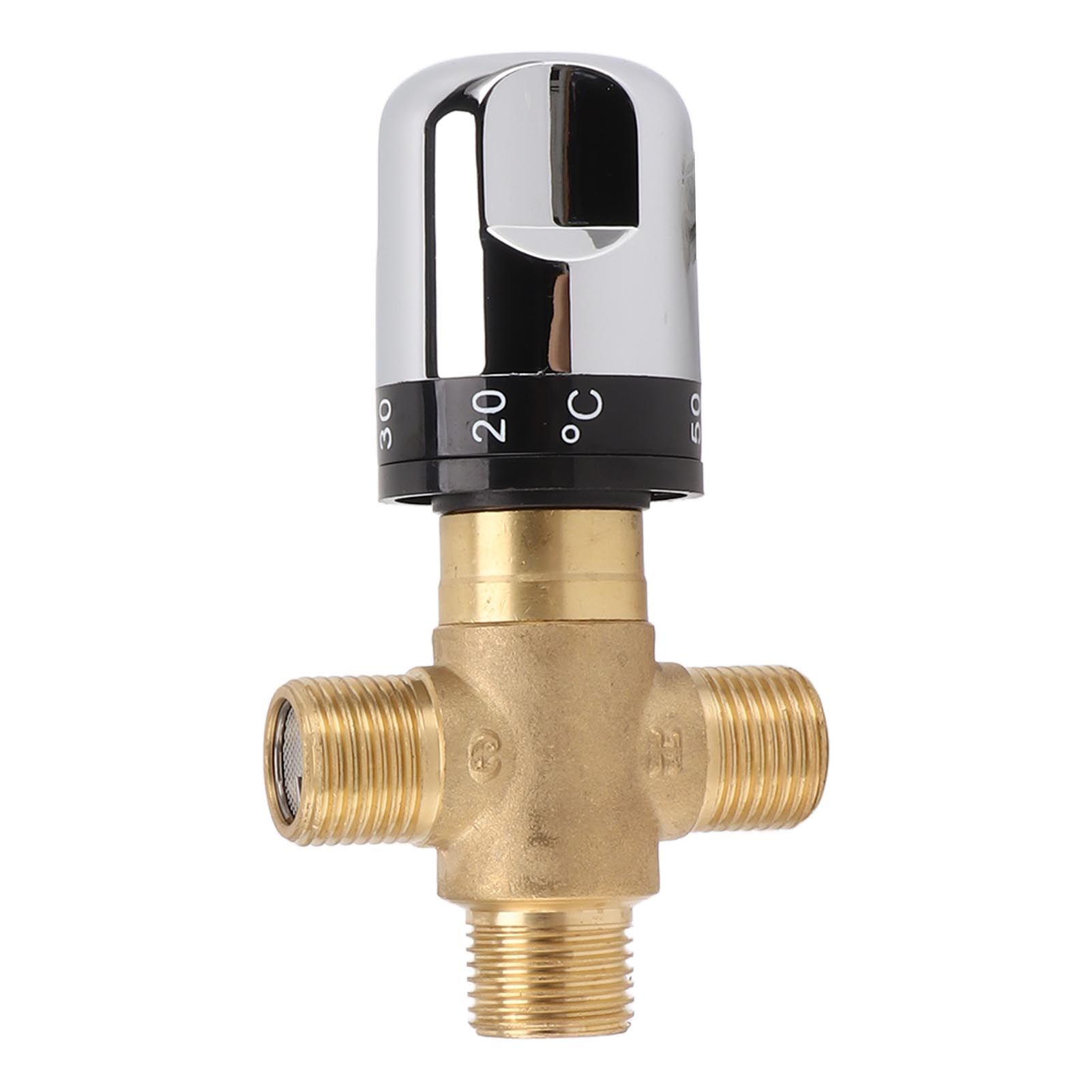 Thermostatic Mixing Valve Brass Shower Mixing Valve Hot and Cold Water Temperature Control Valve for Basin Bathroom - Image 6