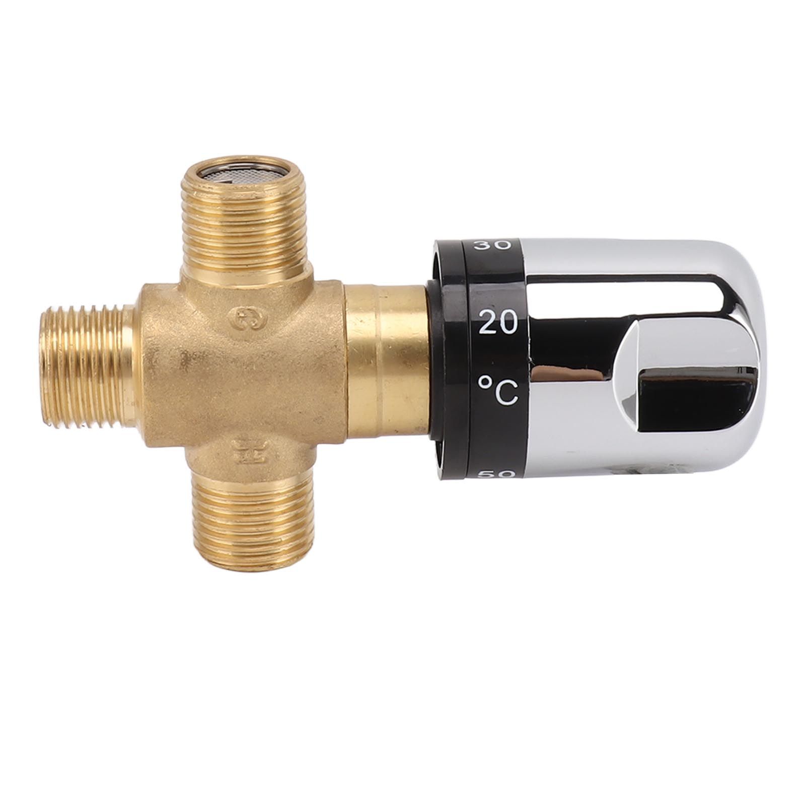 Thermostatic Mixing Valve Brass Shower Mixing Valve Hot and Cold Water Temperature Control Valve for Basin Bathroom - Image 7