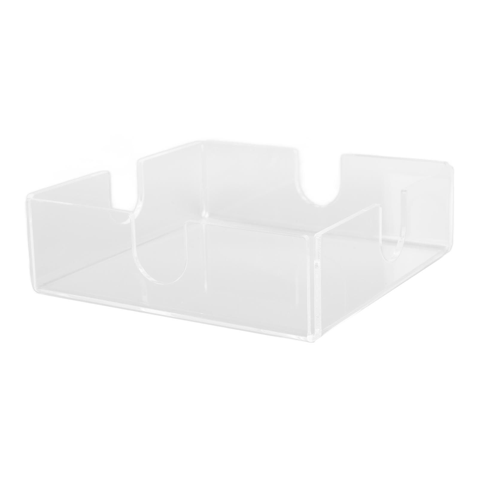Acrylic Napkin Holder Square Elegant Clear Tabletop Tissue Dispenser for Kitchen Restaurant Bar - Image 1