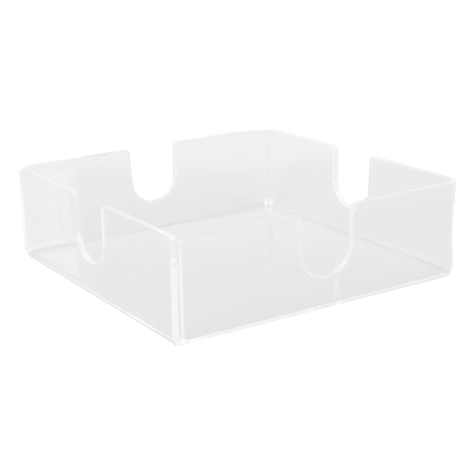 Acrylic Napkin Holder Square Elegant Clear Tabletop Tissue Dispenser for Kitchen Restaurant Bar - Image 2