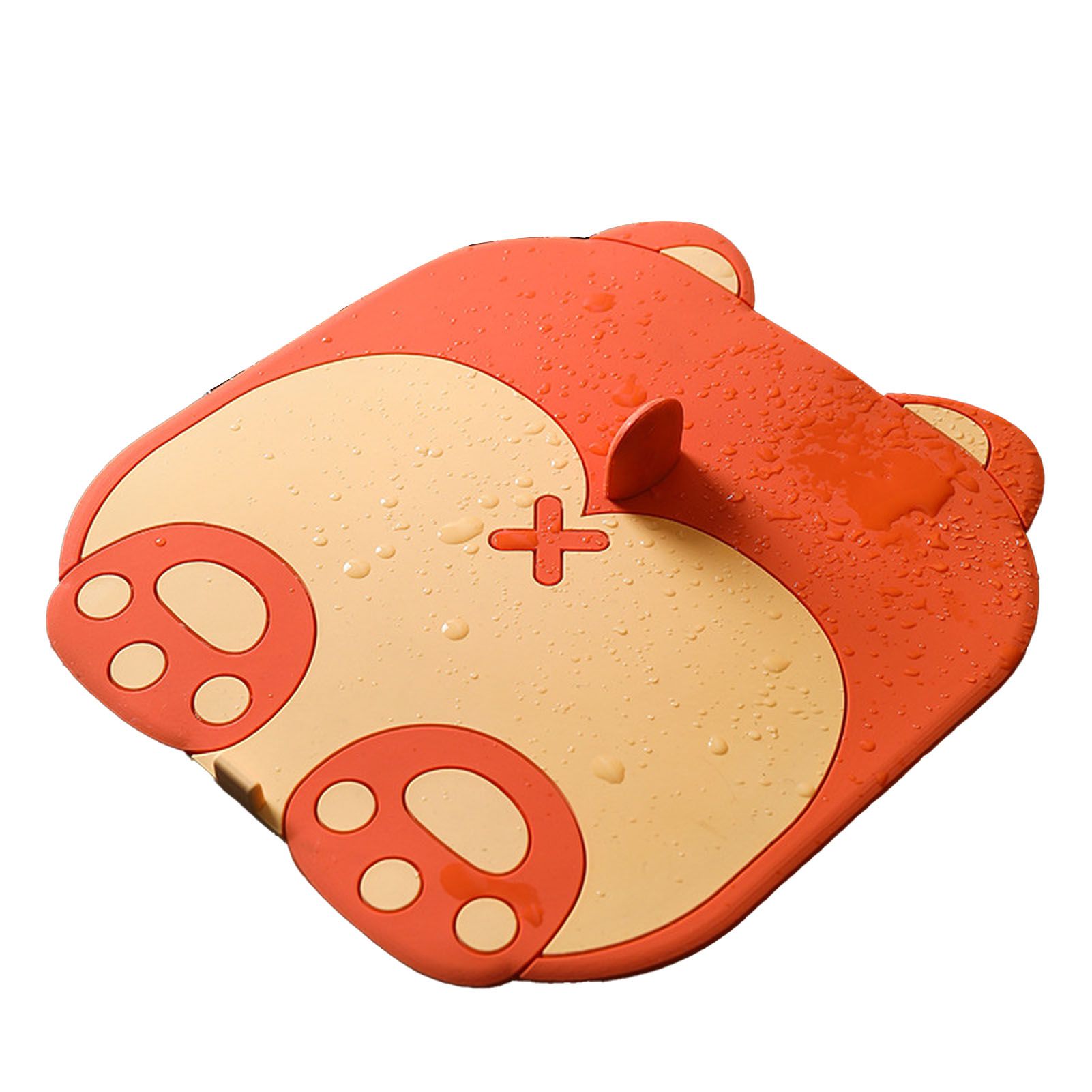 Shower Drain Stopper Cartoon Style Odour Resistant Silicone Anti Slip Bathtub Stopper for Home Bathroom Toilet Orange - Image 3