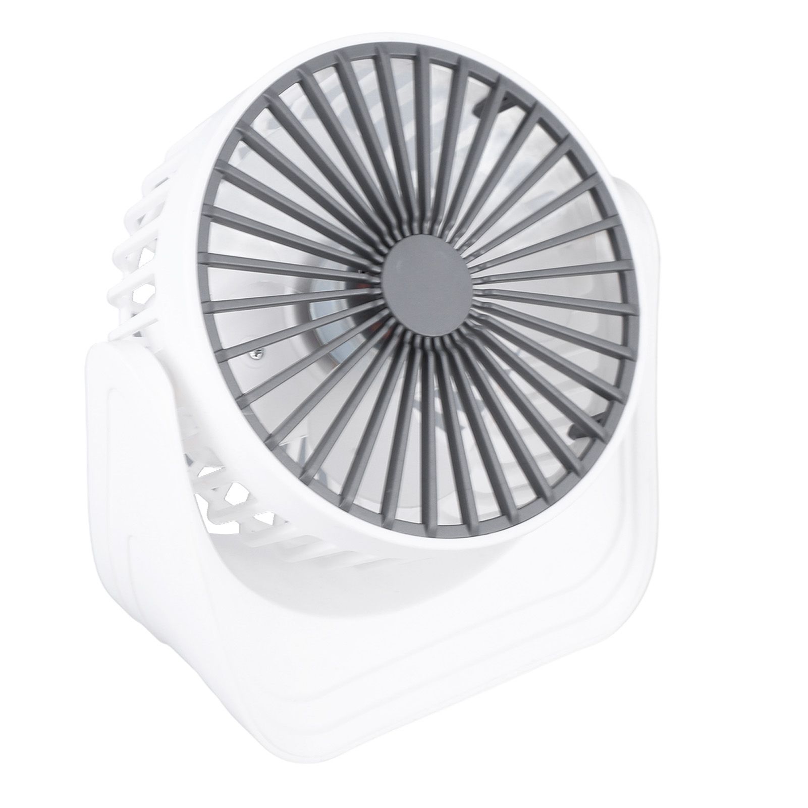 Desktop Mini Fan 1200mAh USB Rechargeable White 3 Speed 360 Degree Rotation Small Table Fan for Travel Camping Home - Image 3
