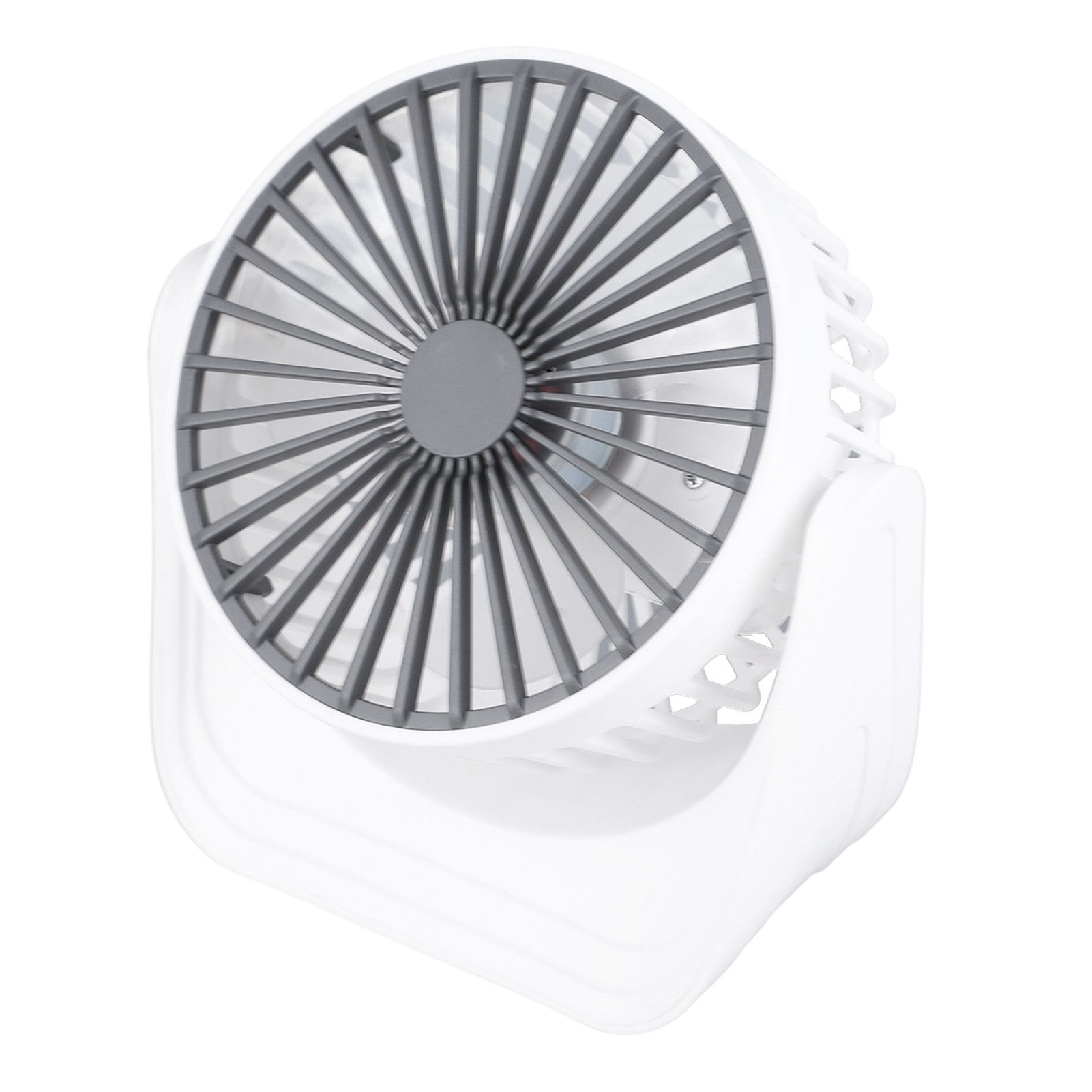 Desktop Mini Fan 1200mAh USB Rechargeable White 3 Speed 360 Degree Rotation Small Table Fan for Travel Camping Home - Image 4