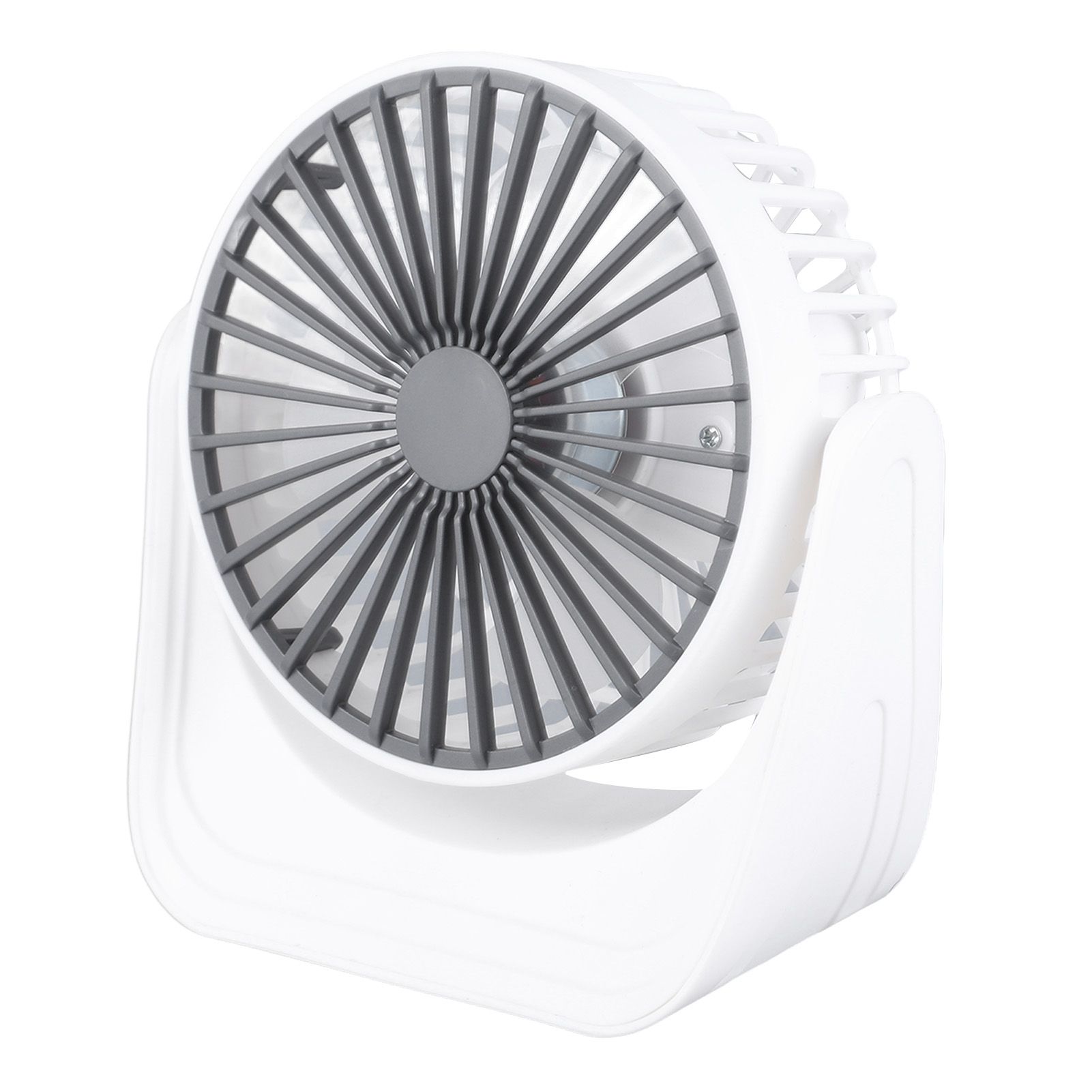 Desktop Mini Fan 1200mAh USB Rechargeable White 3 Speed 360 Degree Rotation Small Table Fan for Travel Camping Home - Image 8