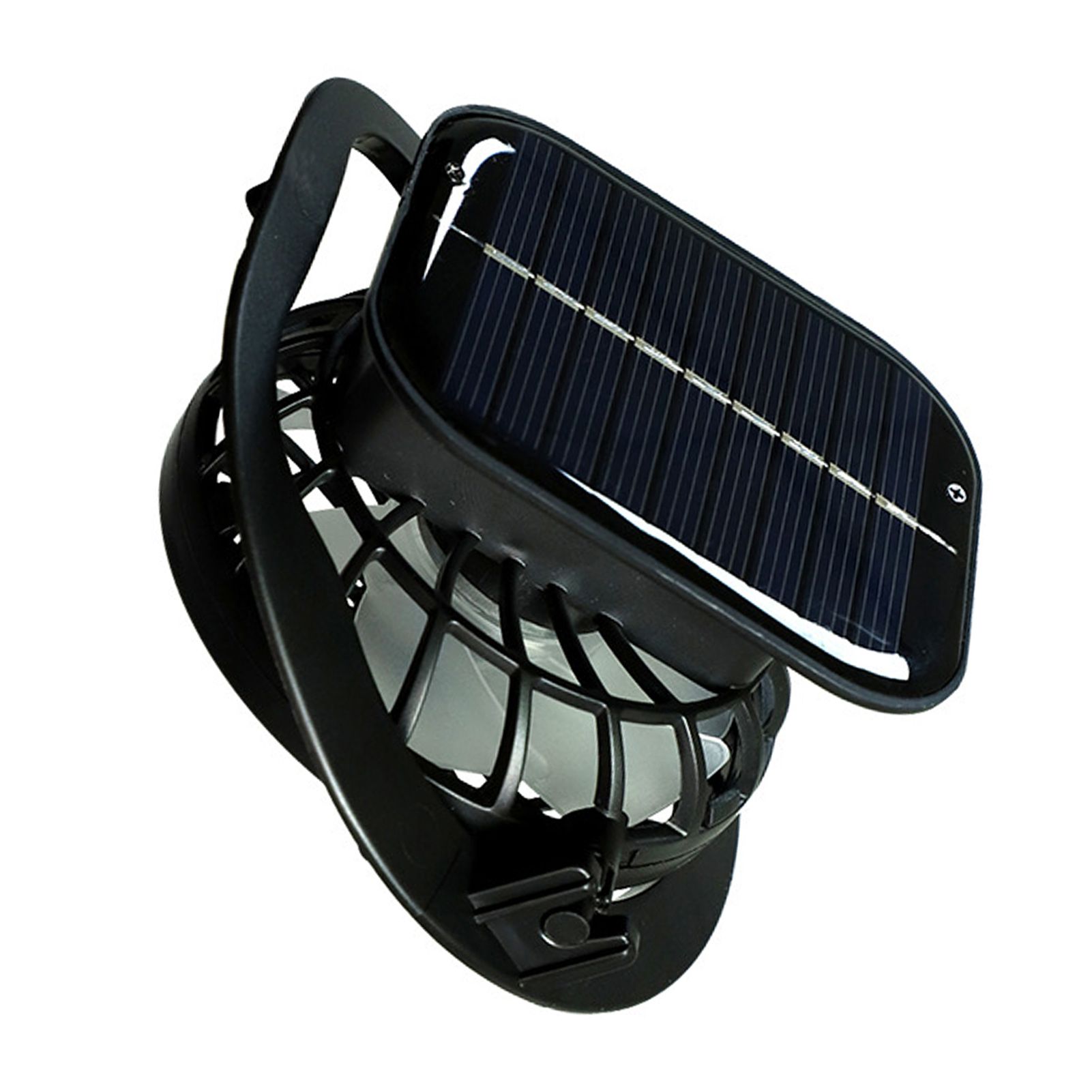 Rechargeable Handheld Fan Solar USB Charging Cooling 1000mAh Battery Electric Fan for Sun Caps Hole Type - Image 2