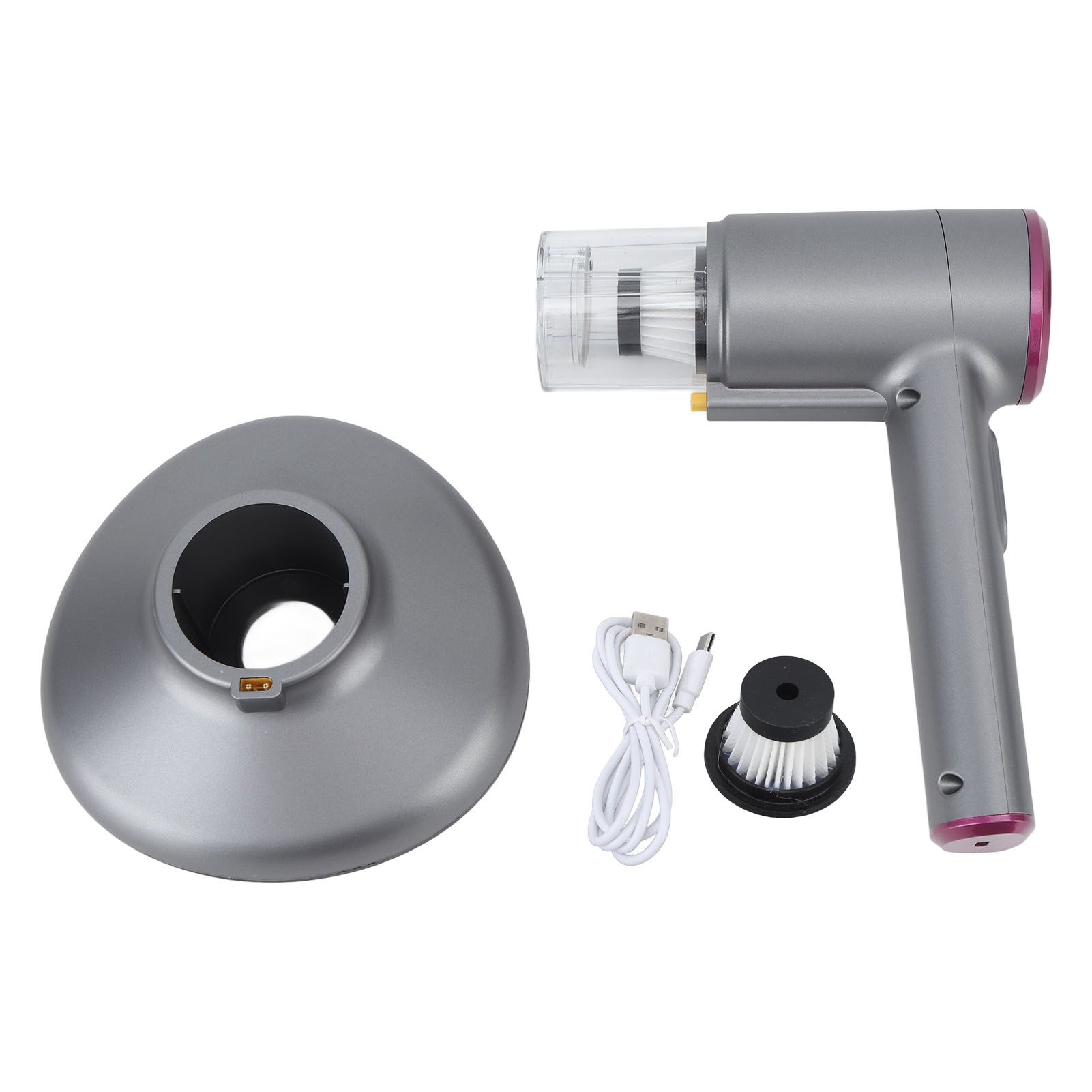Handheld Vacuum Cleaner 2600mAh UV C Lamp Dust Mite Removal Vacuum Cleaner for Home Purple Gray - Image 1