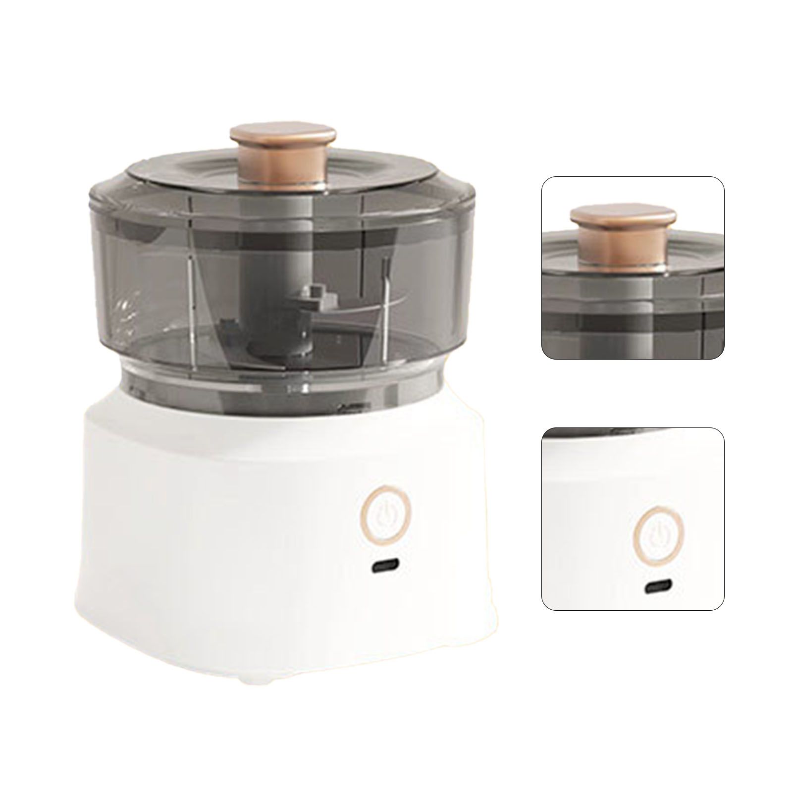 Electric Meat Chopper Grinder Blender Multifunctional Stainless Steel Blades Efficient Safe Food Blender for Kitchen White - Image 2