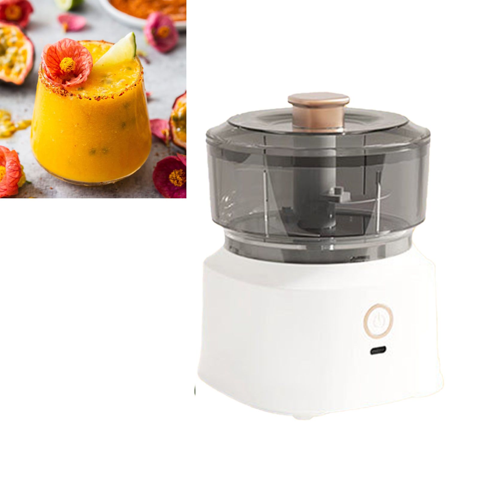 Electric Meat Chopper Grinder Blender Multifunctional Stainless Steel Blades Efficient Safe Food Blender for Kitchen White - Image 5
