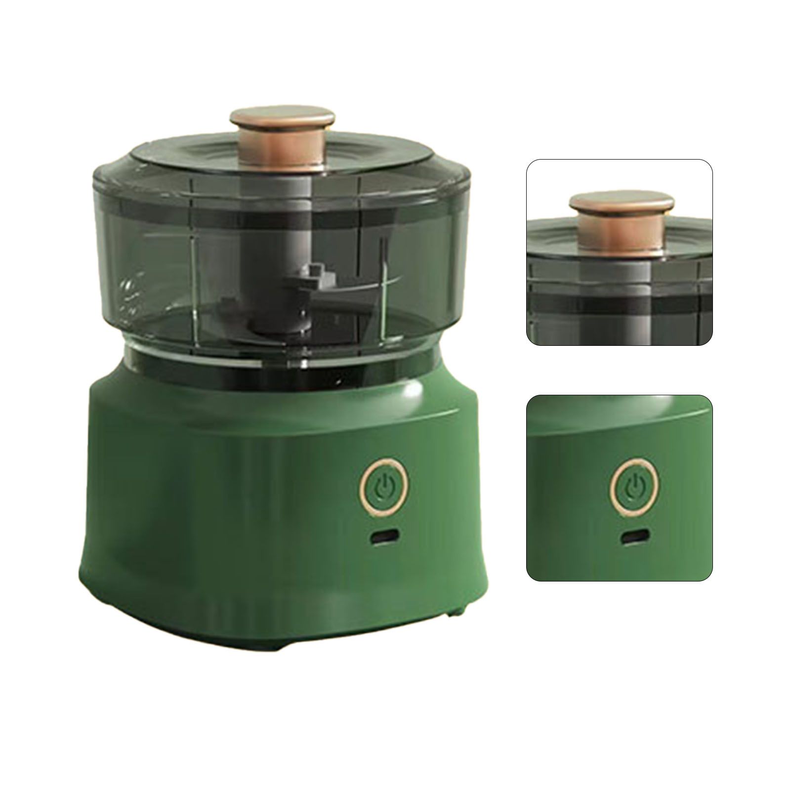 Electric Meat Chopper Grinder Blender Multifunctional Stainless Steel Blades Efficient Safe Food Blender for Kitchen Light Green - Image 2