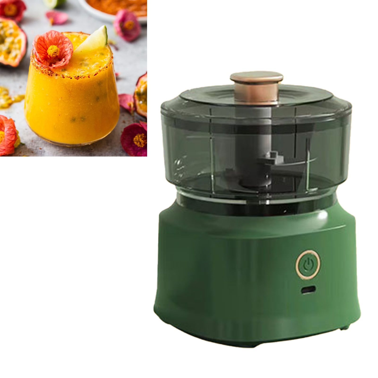 Electric Meat Chopper Grinder Blender Multifunctional Stainless Steel Blades Efficient Safe Food Blender for Kitchen Light Green - Image 5