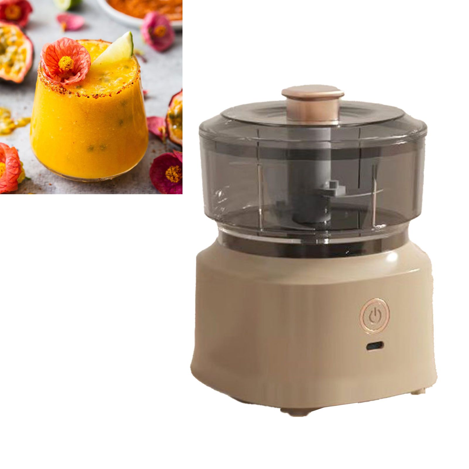 Electric Meat Chopper Grinder Blender Multifunctional Stainless Steel Blades Efficient Safe Food Blender for Kitchen Dark Brown - Image 5