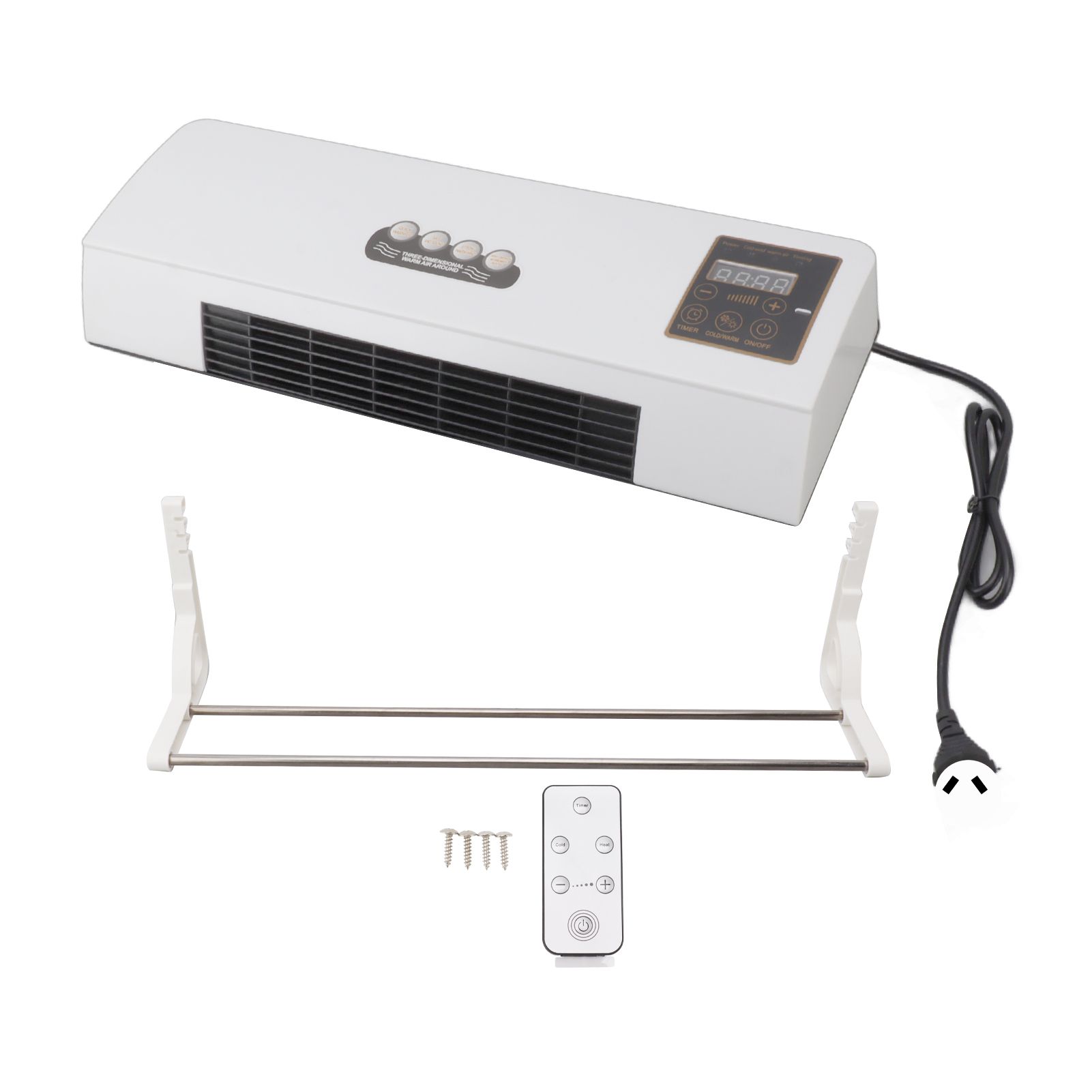 1800W Electric Space Heater for Indoor with Remote Wall Mounted Heater Fan Combo Low Noise Timing Function for Home Office 220V Prise UA - Image 1
