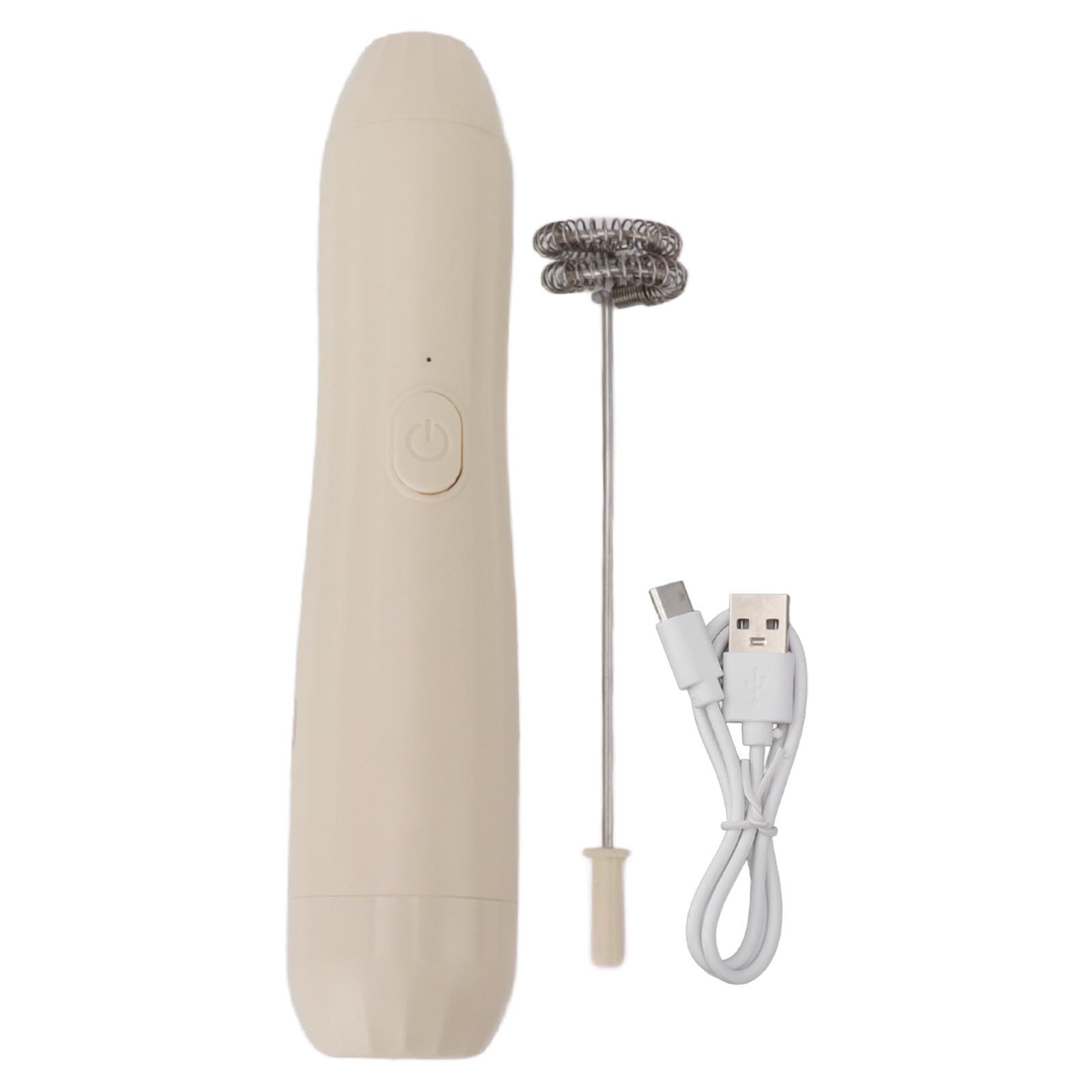 Milk Frother Khaki Rechargeable Coffee Frother Mixer for Coffee Latte Hot Chocolate - Image 1