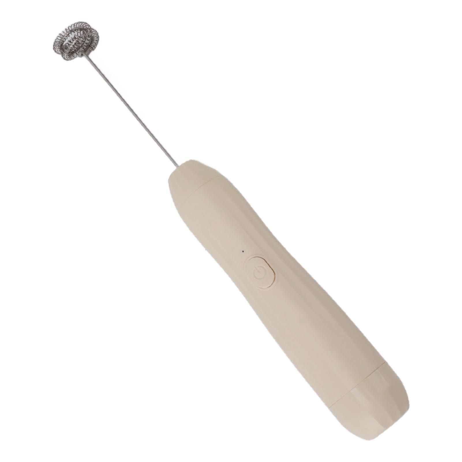 Milk Frother Khaki Rechargeable Coffee Frother Mixer for Coffee Latte Hot Chocolate - Image 5