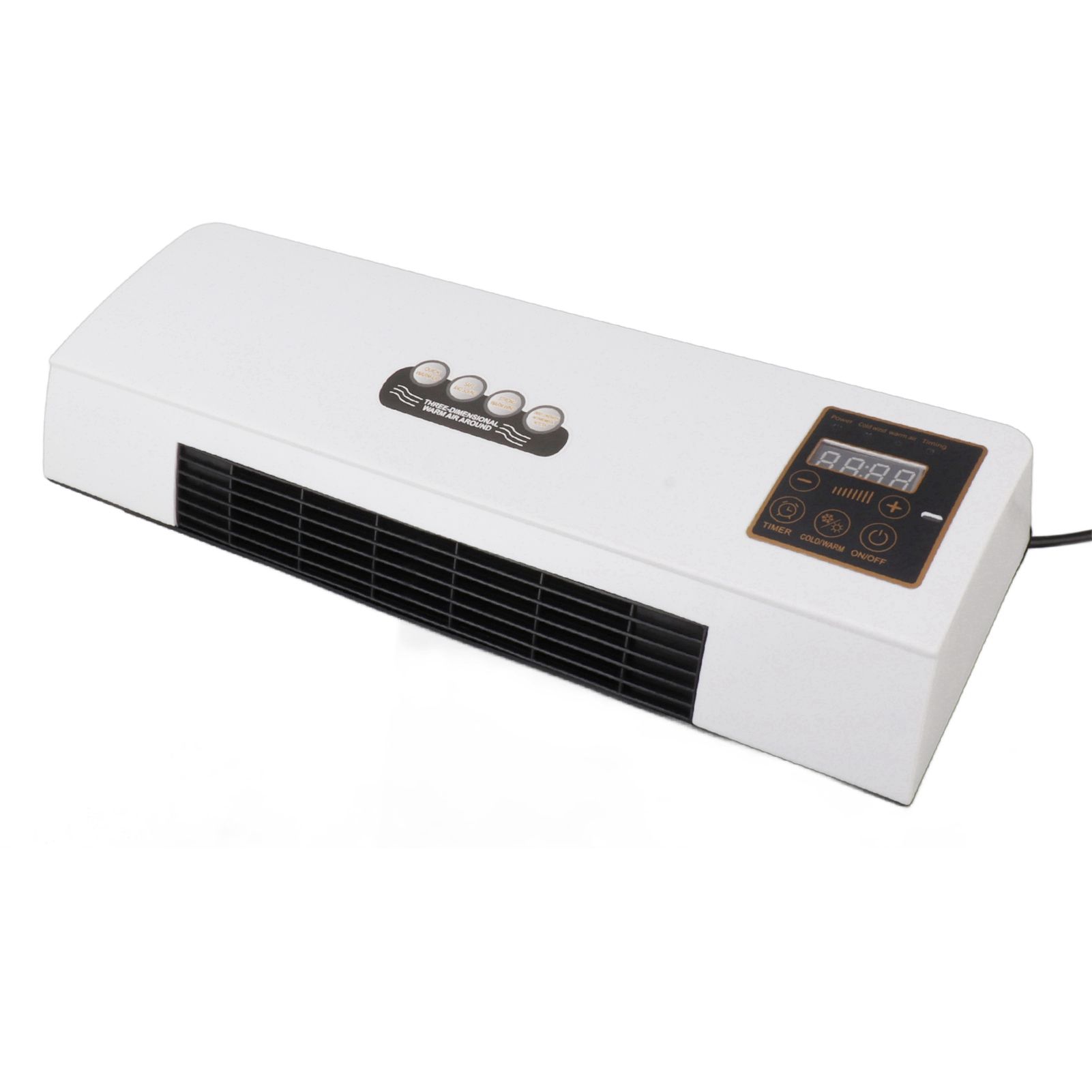 1800W Wall Mounted Air Conditioner Heater Electric Cooling Heating Machine PTC Heating Element Heater with Remote Control Timer for Bedroom Bathroom 220V English Version - Image 3