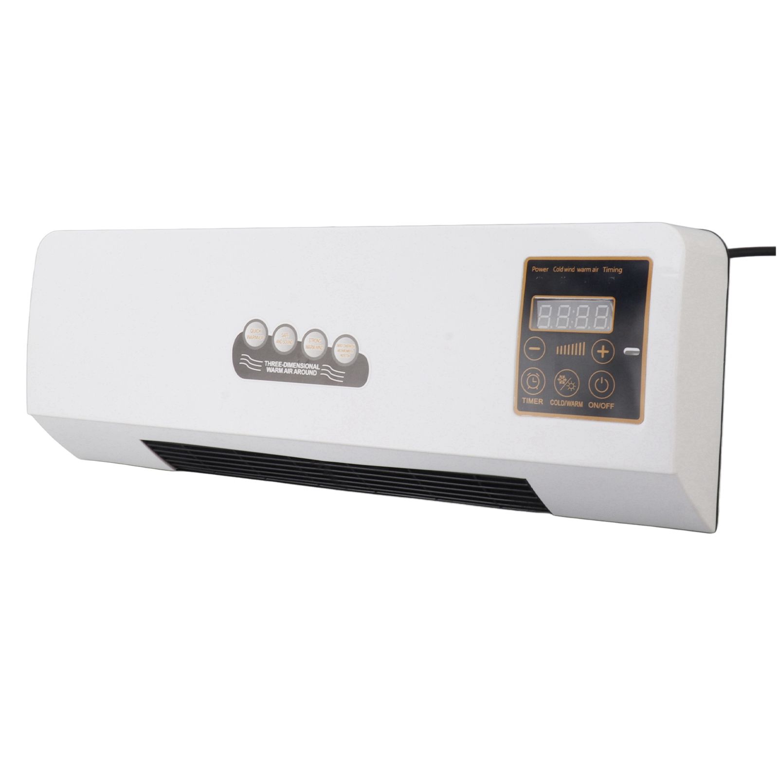 1800W Wall Mounted Air Conditioner Heater Electric Cooling Heating Machine PTC Heating Element Heater with Remote Control Timer for Bedroom Bathroom 220V English Version - Image 6