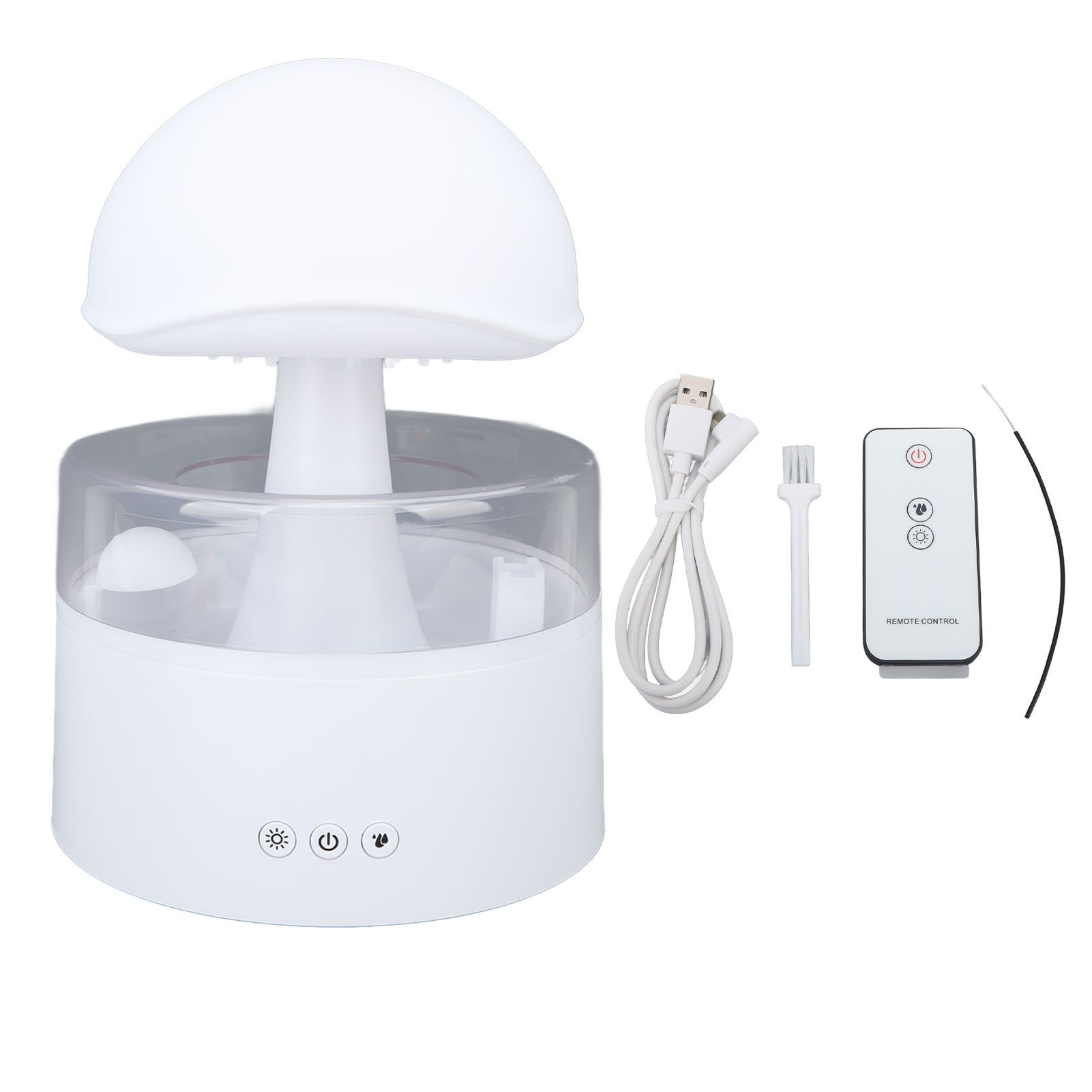 Rain Cloud Humidifier Multifunction Silent Moisturizing Water Drip Rain Cloud Diffuser with 7 Color Light 500ml - Image 1