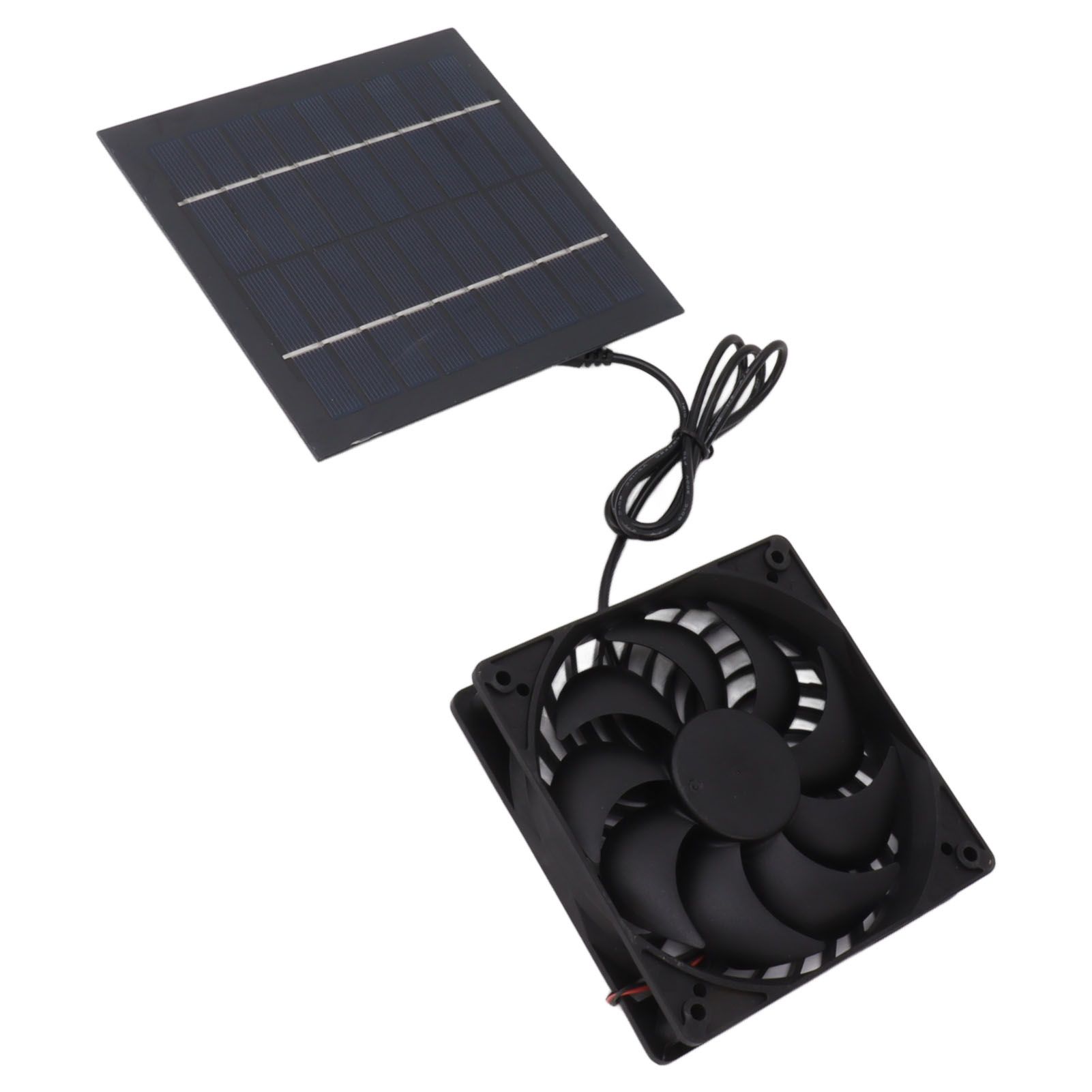 10W Solar Panel Fan Kit Solar Powered Fan for Small Greenhouses Doghouses Sheds Ventilation - Image 8