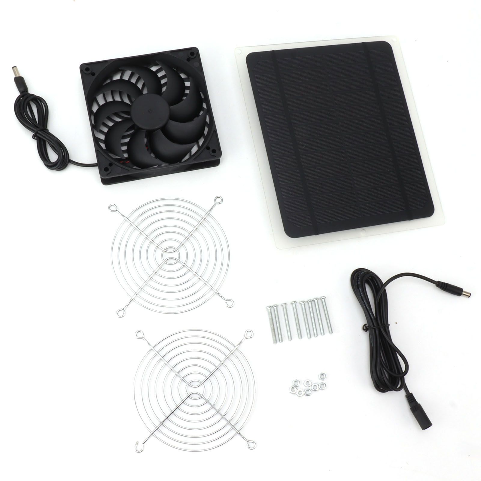 Solar Panel Fan Kit 10W Weatherproof Solar Powered Fan Wall Mounted for Outside Small Chicken Coops Greenhouses Sheds - Image 1