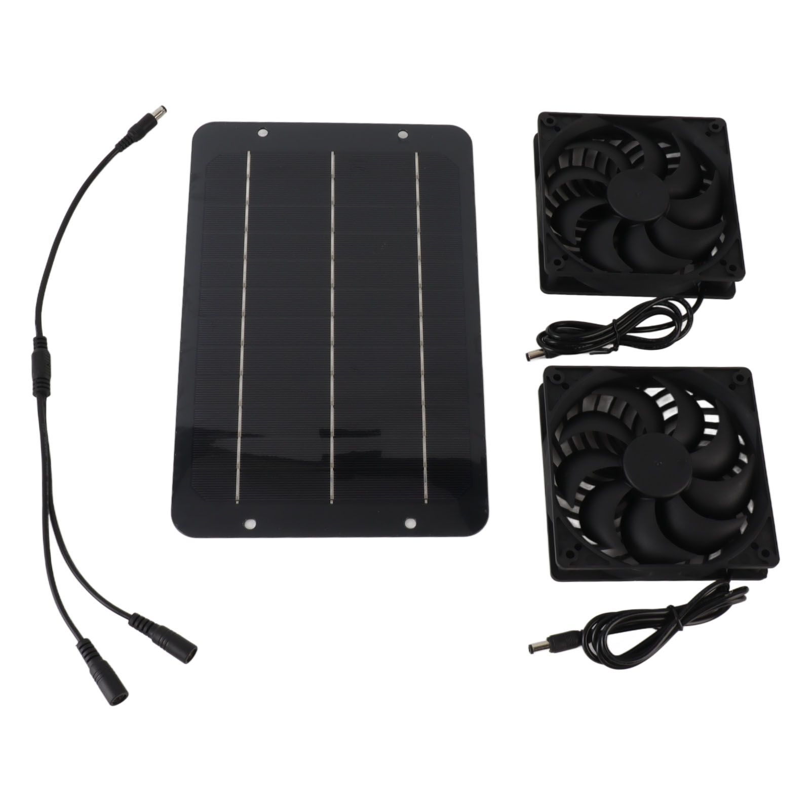 Solar Panel Fan Kit 10W Solar Powered Dual Fans for Chicken House Greenhouse Dog House With Protective Net - Image 6