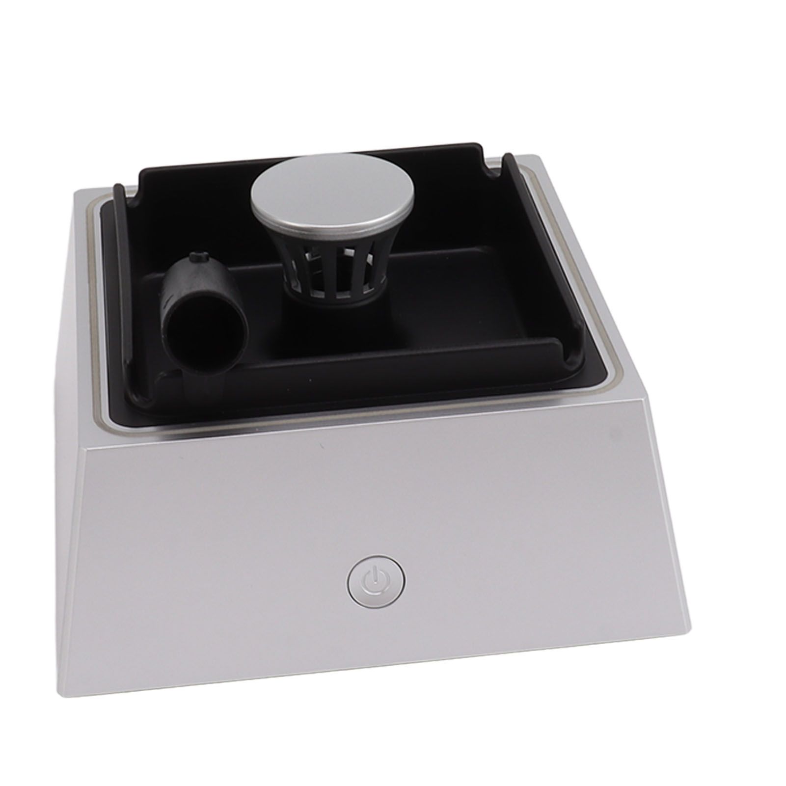 2 in 1 Purifier Ashtray Non Slip 1200mAh Light Weight USB Type C Smokeless Ashtray Air Purifier for Indoor Office Silver - Image 6