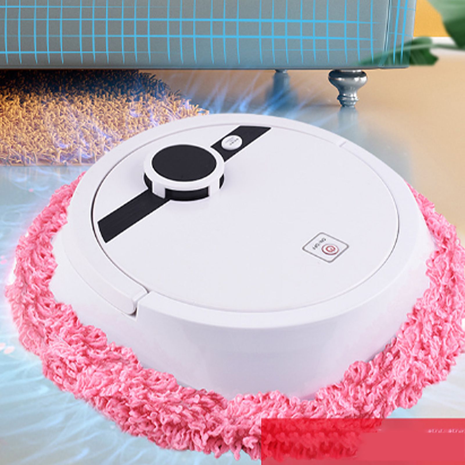 Robot Vacuum Cleaner Strong Suction Wet and Dry Use Rechargeable Robot Mop for Livingroom Bedroom Bathroom White - Image 5