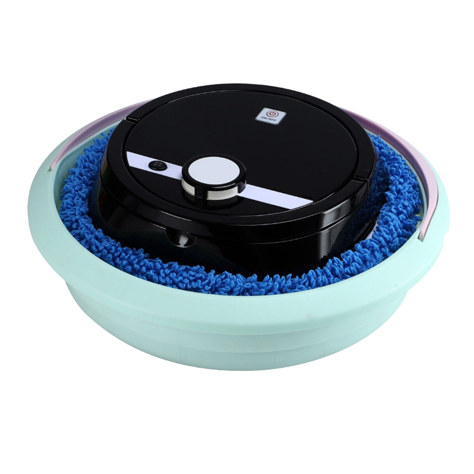 Robot Vacuum Cleaner Strong Suction Wet and Dry Use Rechargeable Robot Mop for Livingroom Bedroom Bathroom Black - Image 1
