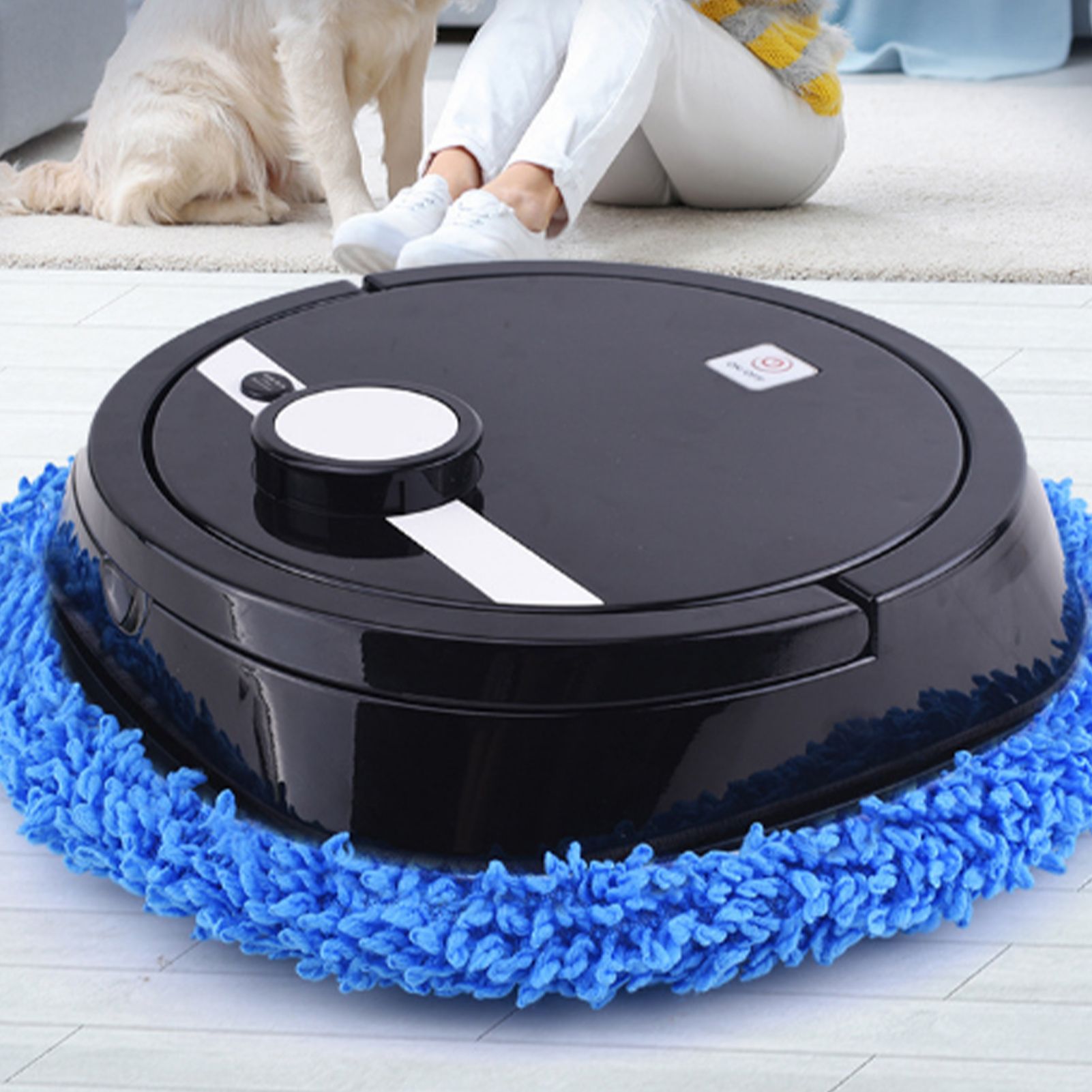 Robot Vacuum Cleaner Strong Suction Wet and Dry Use Rechargeable Robot Mop for Livingroom Bedroom Bathroom Black - Image 5