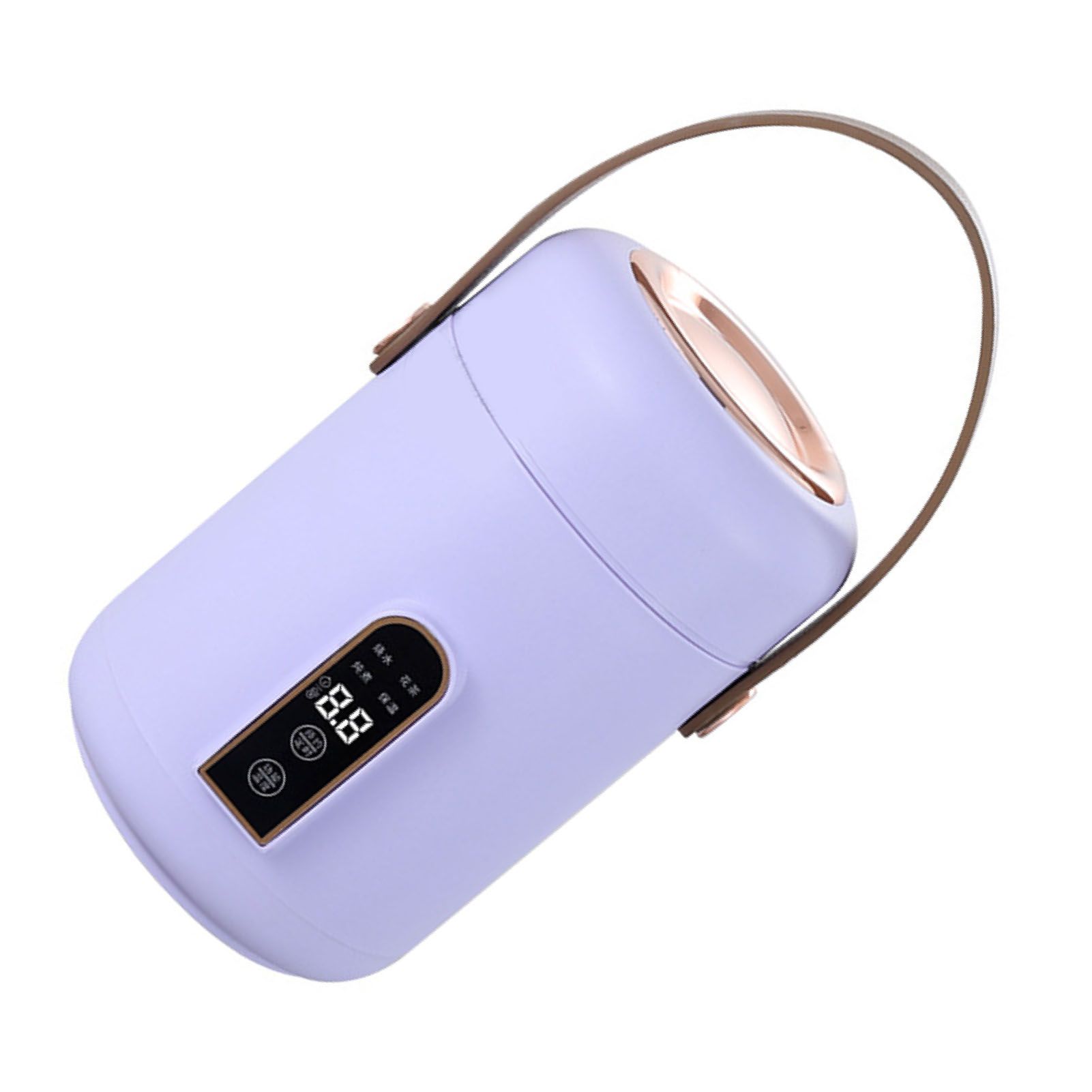 Mini Rice Cooker Efficient Heating Insulated Portable Multifunction Soup Porridge Stewpot for Home Office Dorm Purple - Image 2