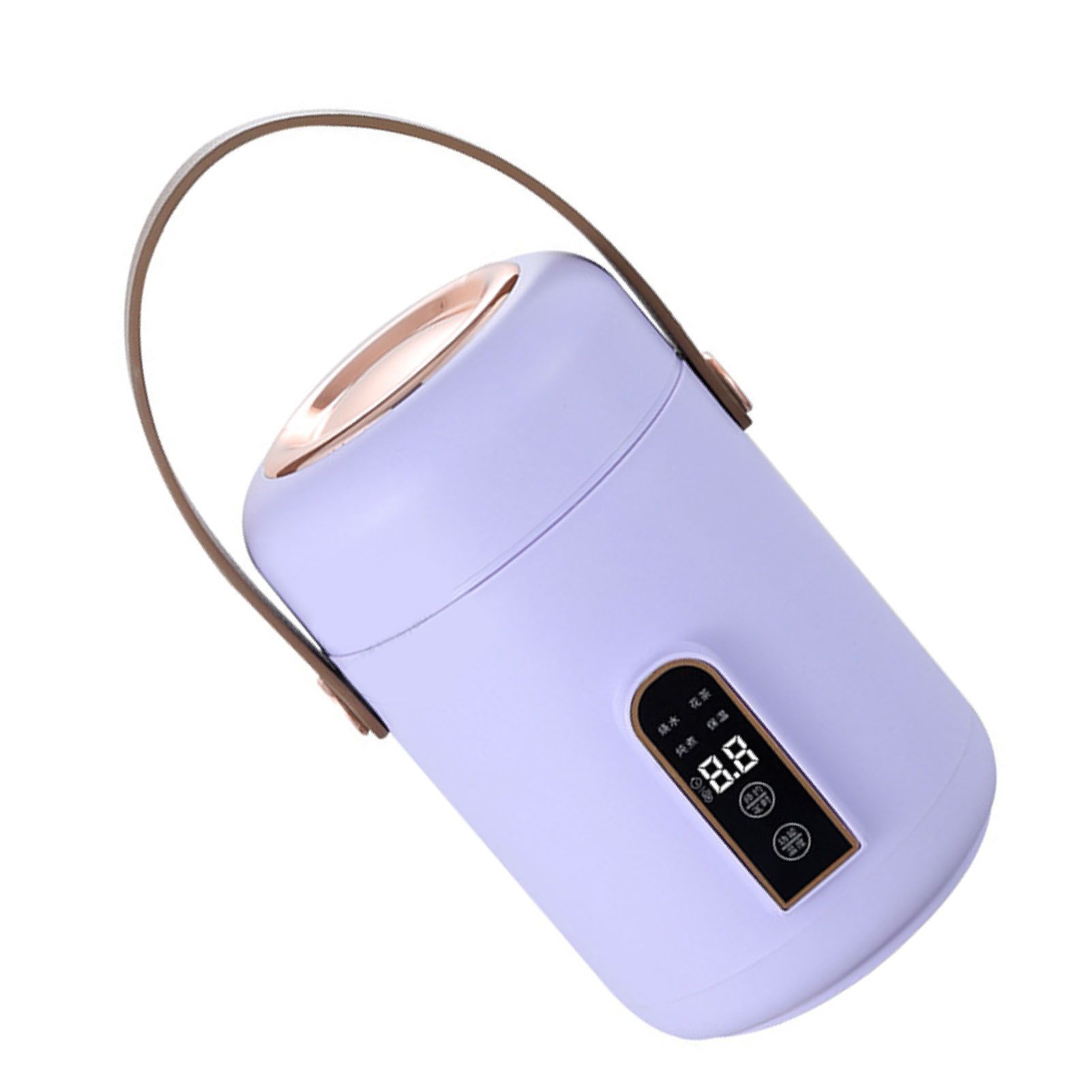 Mini Rice Cooker Efficient Heating Insulated Portable Multifunction Soup Porridge Stewpot for Home Office Dorm Purple - Image 3