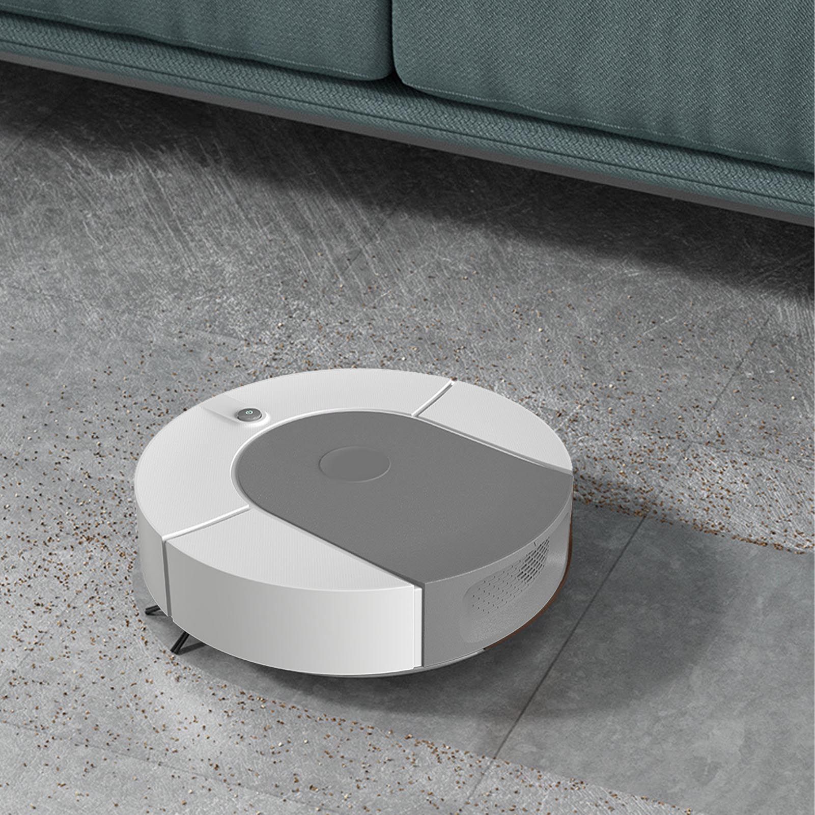 Robot Vacuum Cleaner Strong Suction Automatic USB Rechargeable Sweeping Robot for Ceramic Tiles Hard Floors Grey - Image 5