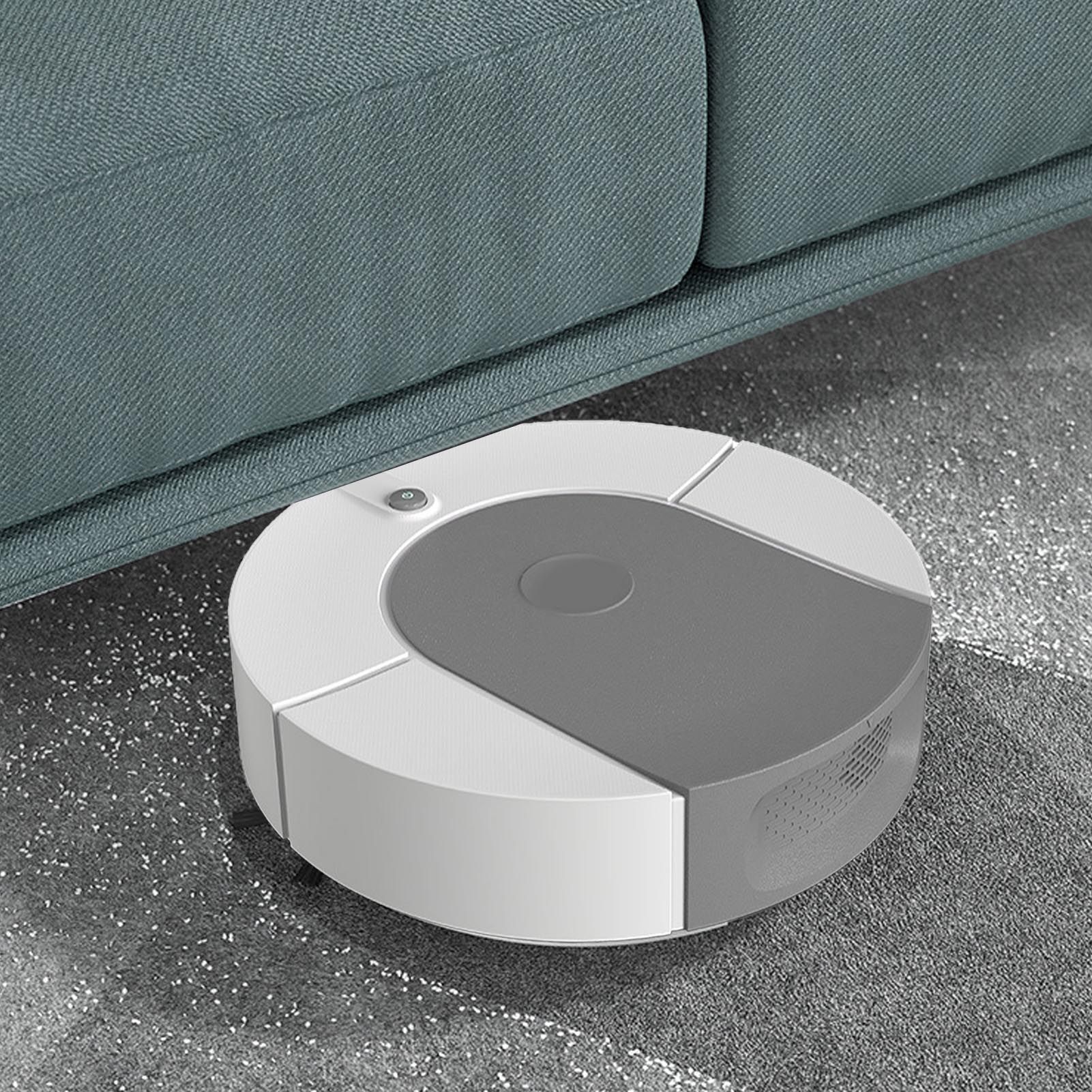 Robot Vacuum Cleaner Strong Suction Automatic USB Rechargeable Sweeping Robot for Ceramic Tiles Hard Floors Grey - Image 6